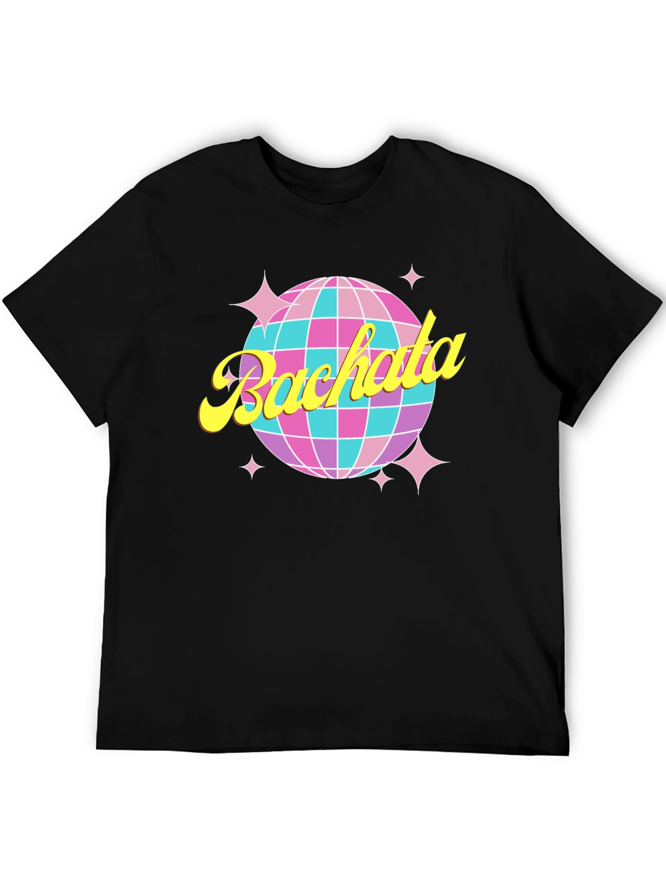 Bachata Disco Ball Graphic Tee - Retro Dance Shirt