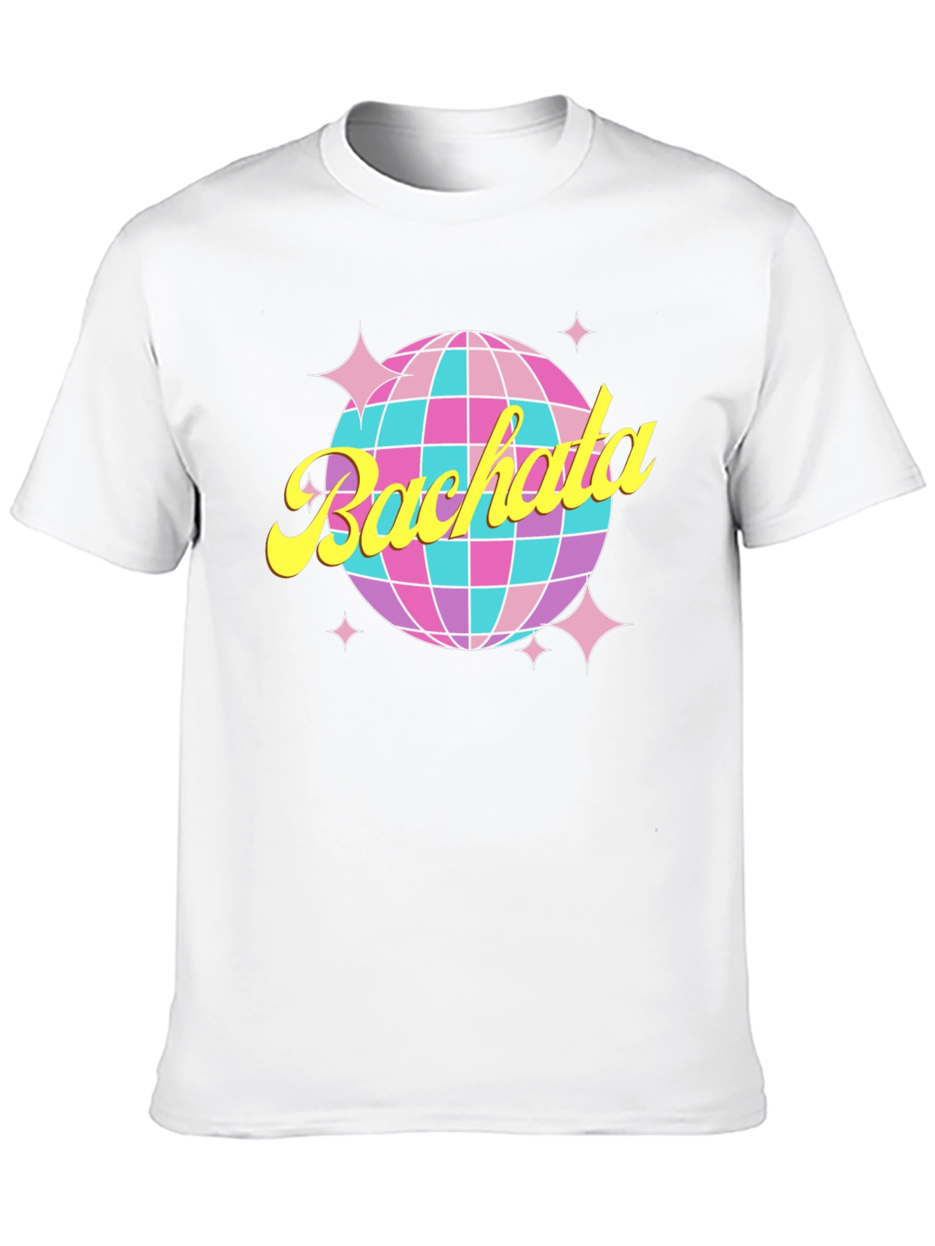 Bachata Disco Ball Graphic Tee - Retro Dance Shirt