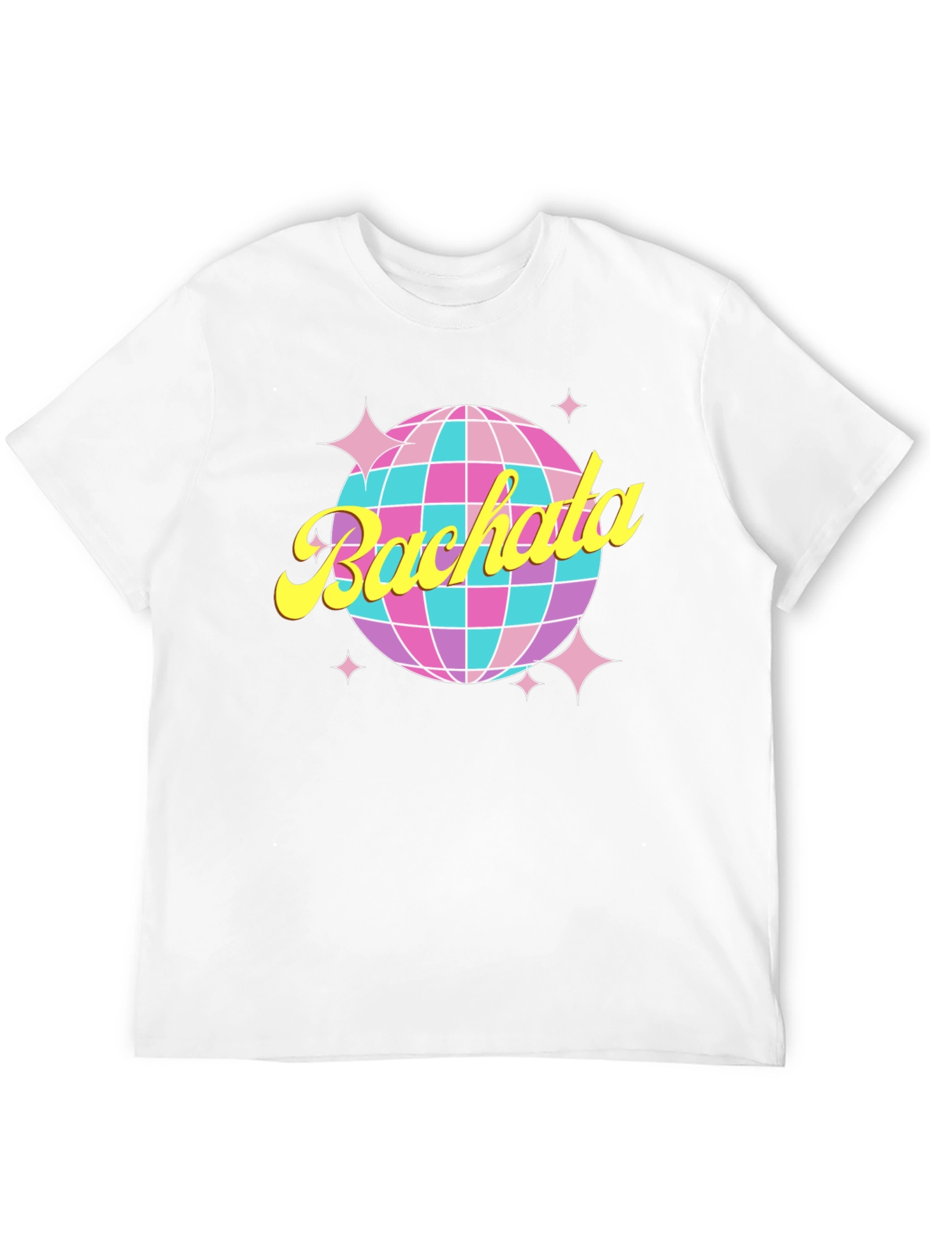 Bachata Disco Ball Graphic Tee - Retro Dance Shirt