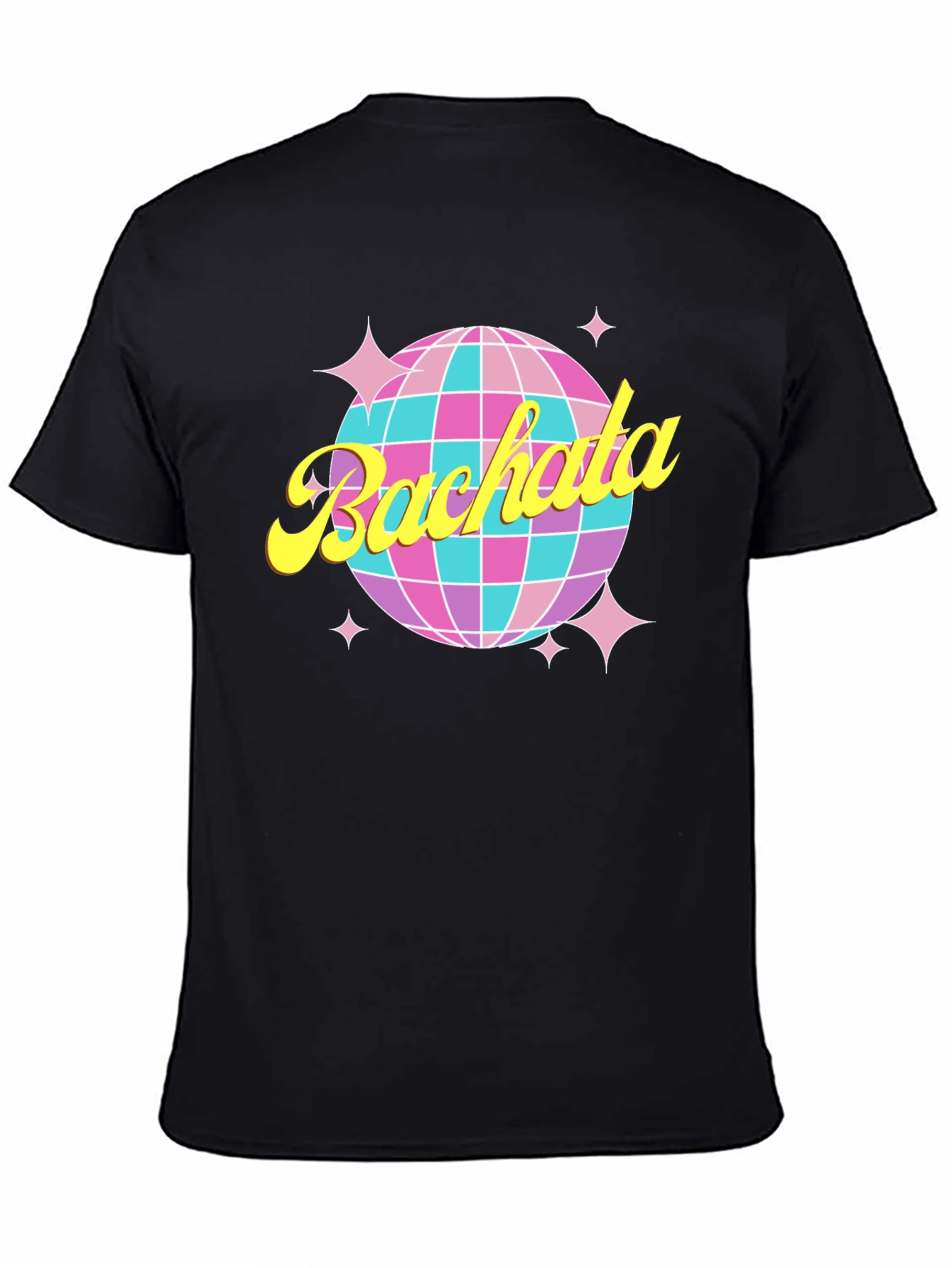 Bachata Disco Ball Graphic Tee - Retro Dance Shirt