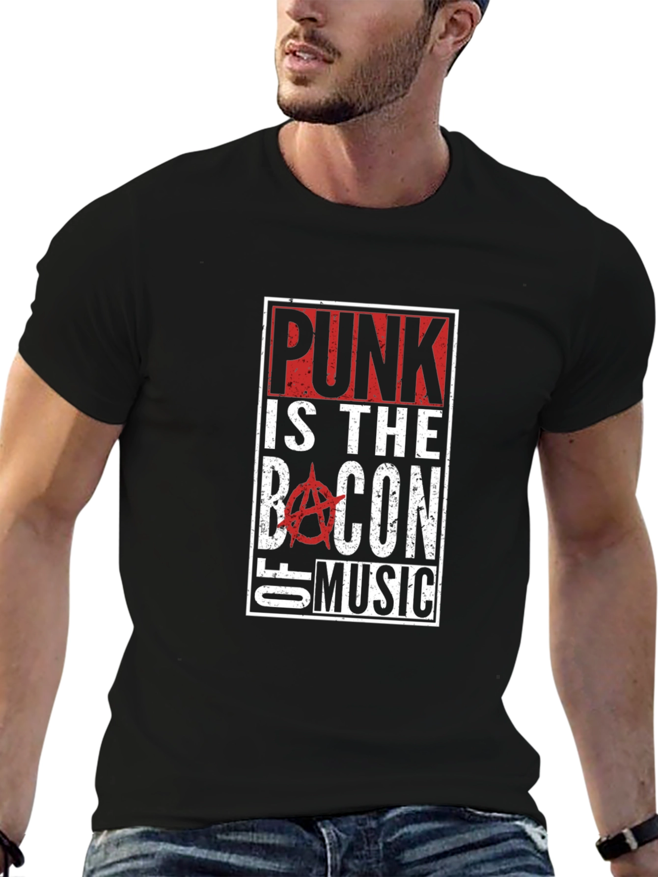 Punk Is The Bacon Of Music Graphic T-Shirt