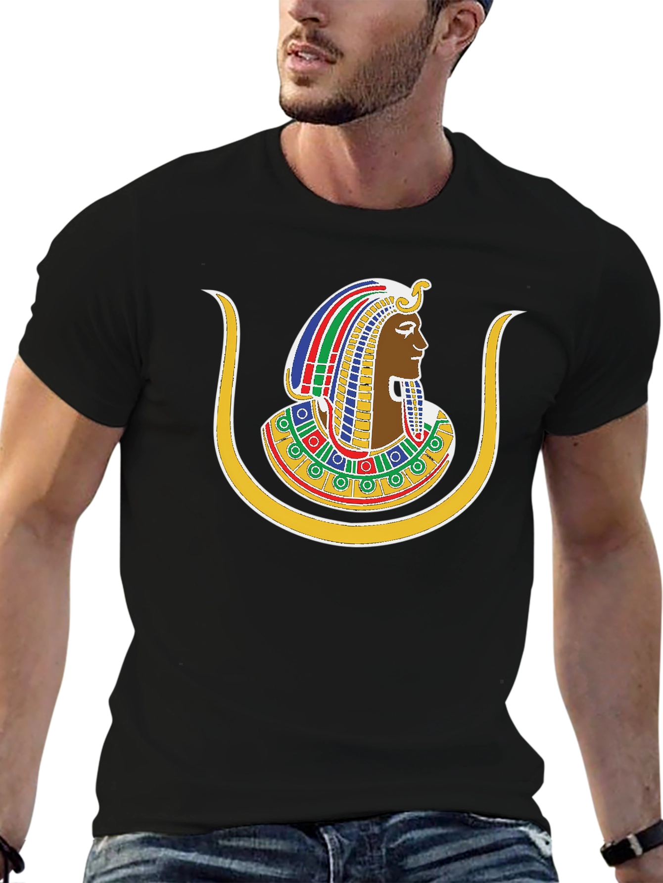 Egyptian Pharaoh Graphic Black T-Shirt