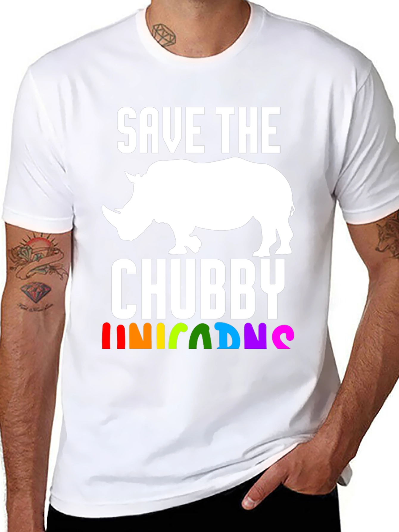 Save the Chubby Unicorns Rhino T-Shirt