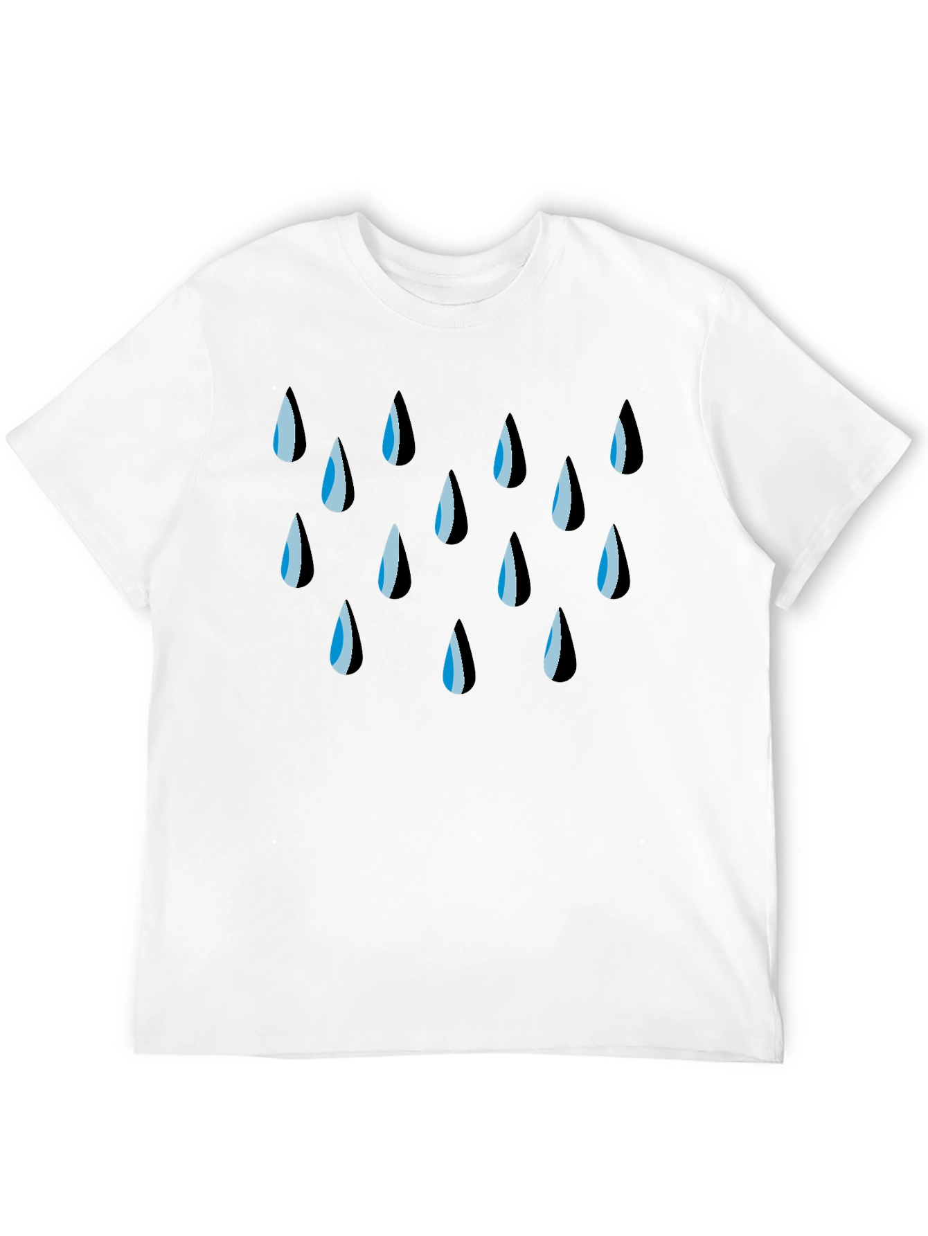 Rain Drop Graphic Black T-Shirt