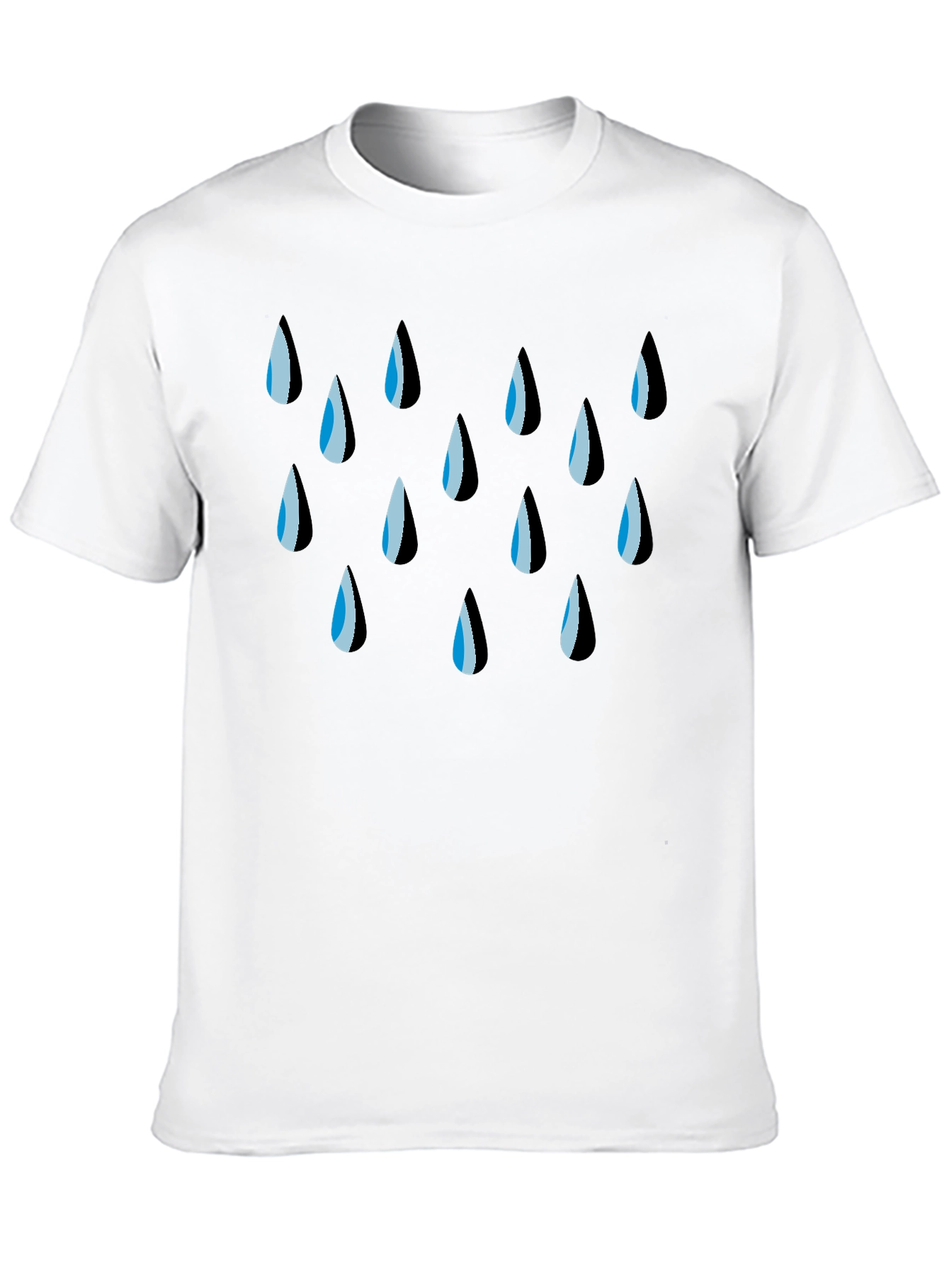 Rain Drop Graphic Black T-Shirt