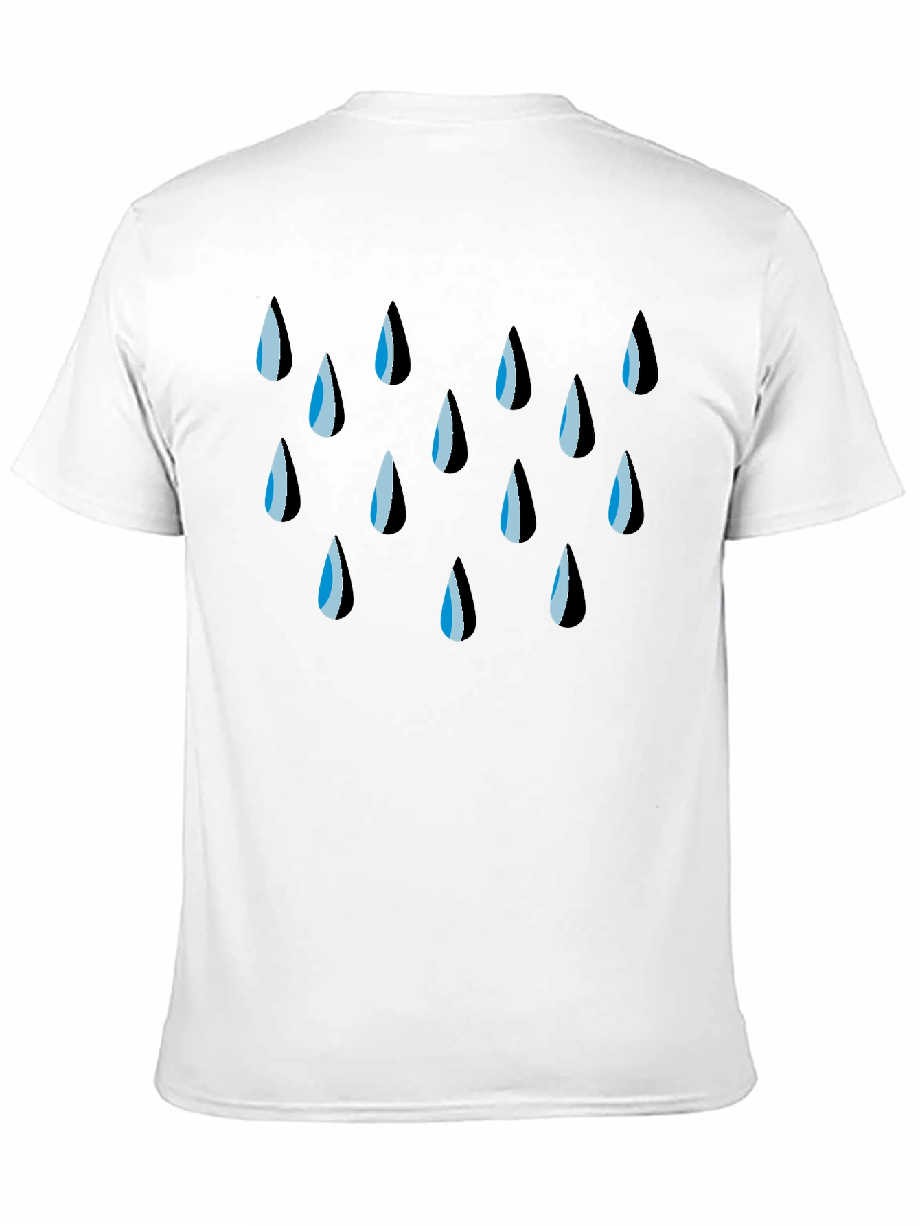 Rain Drop Graphic Black T-Shirt
