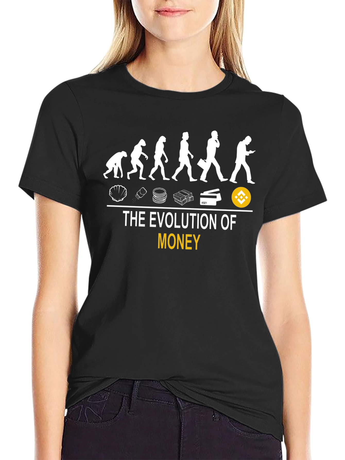 Evolution of Money T-Shirt - Crypto Binance