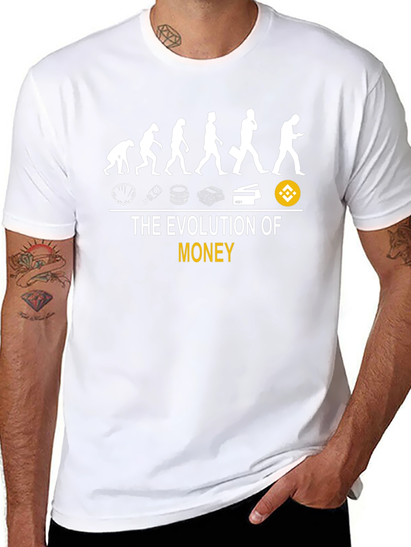 Evolution of Money T-Shirt - Crypto Binance