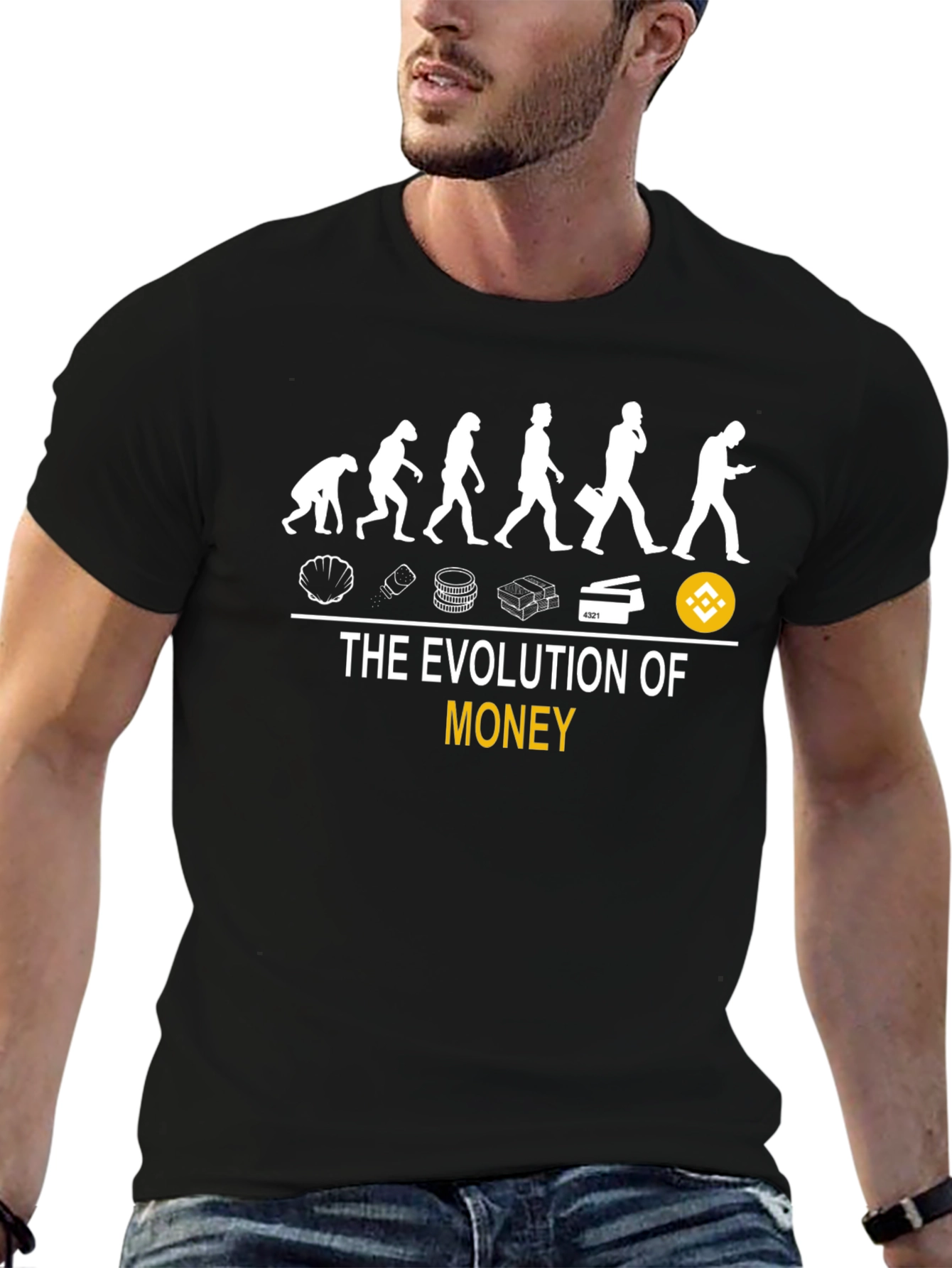 Evolution of Money T-Shirt - Crypto Binance