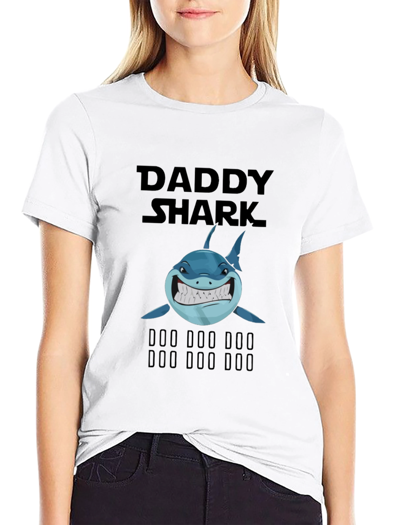 Daddy Shark Graphic Tee - Fun Family Apparel