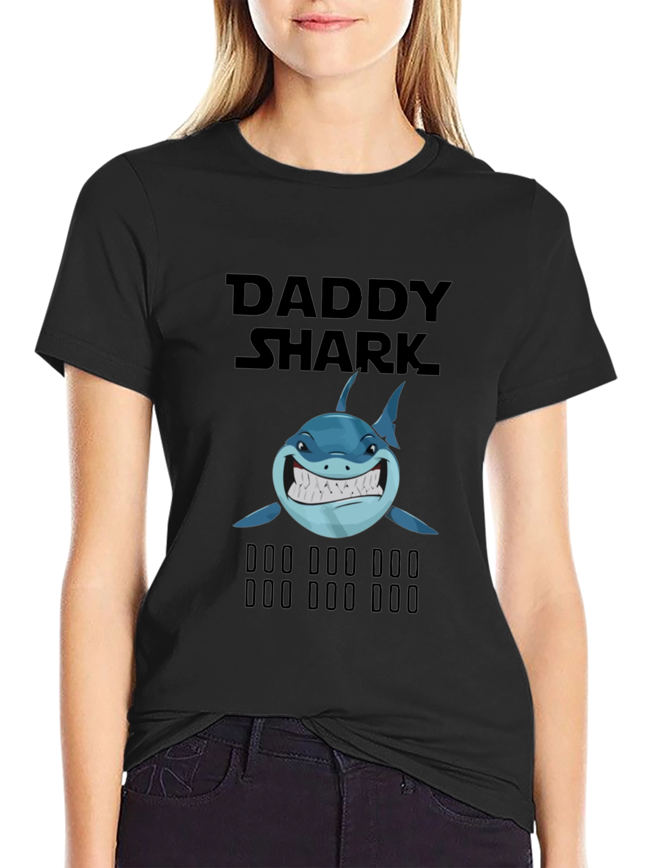 Daddy Shark Graphic Tee - Fun Family Apparel