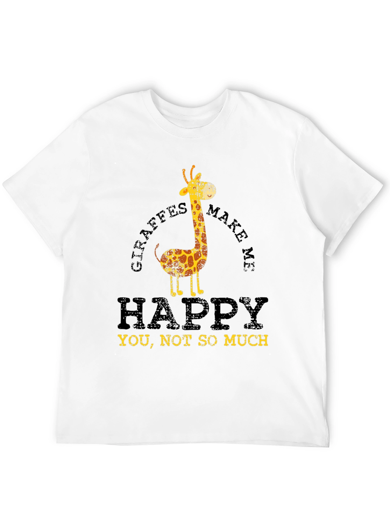 Giraffes Make Me Happy Graphic T-Shirt