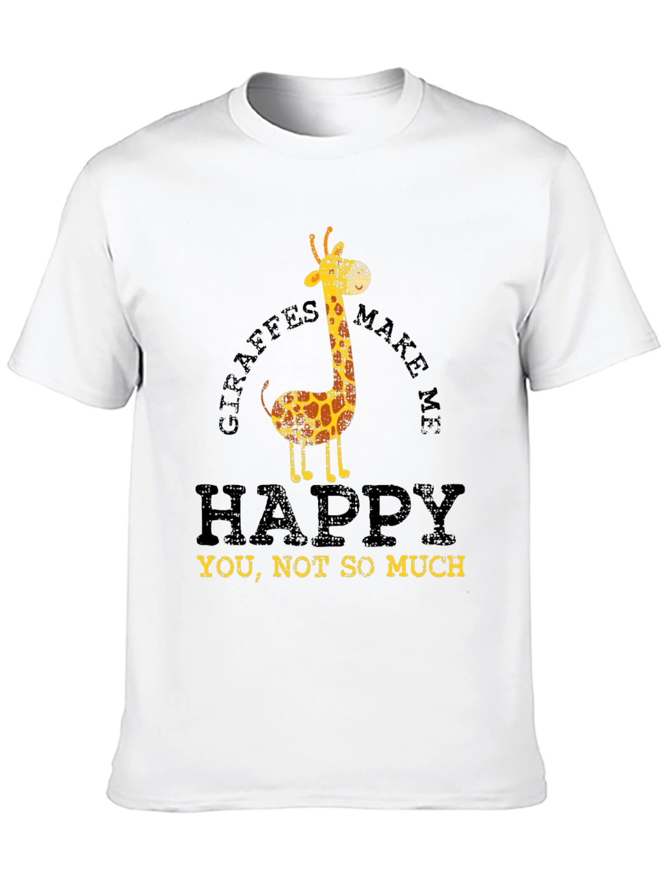 Giraffes Make Me Happy Graphic T-Shirt