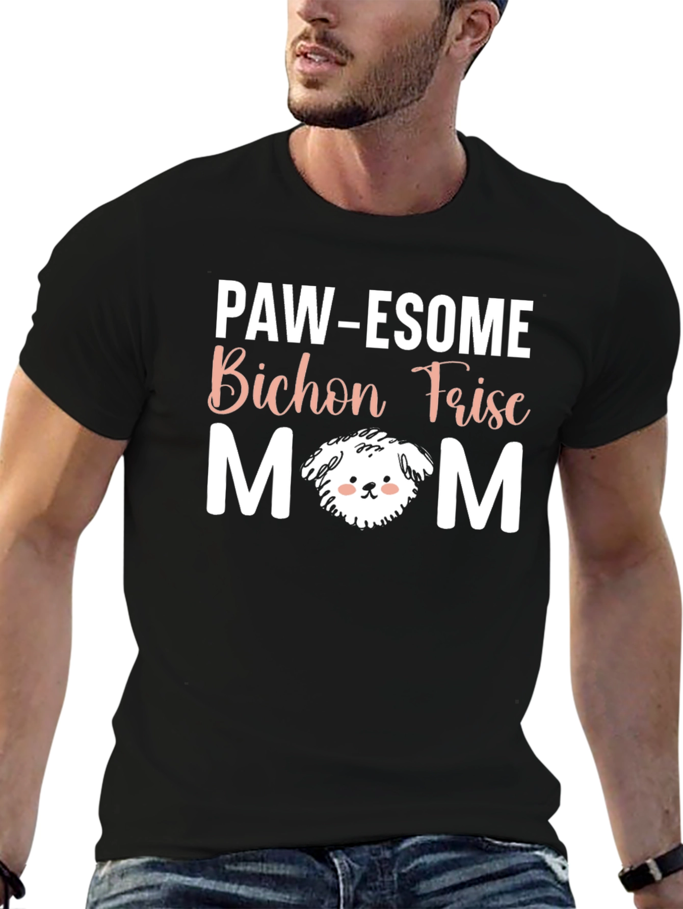 Paw-Esome Bichon Frise Mom T-Shirt