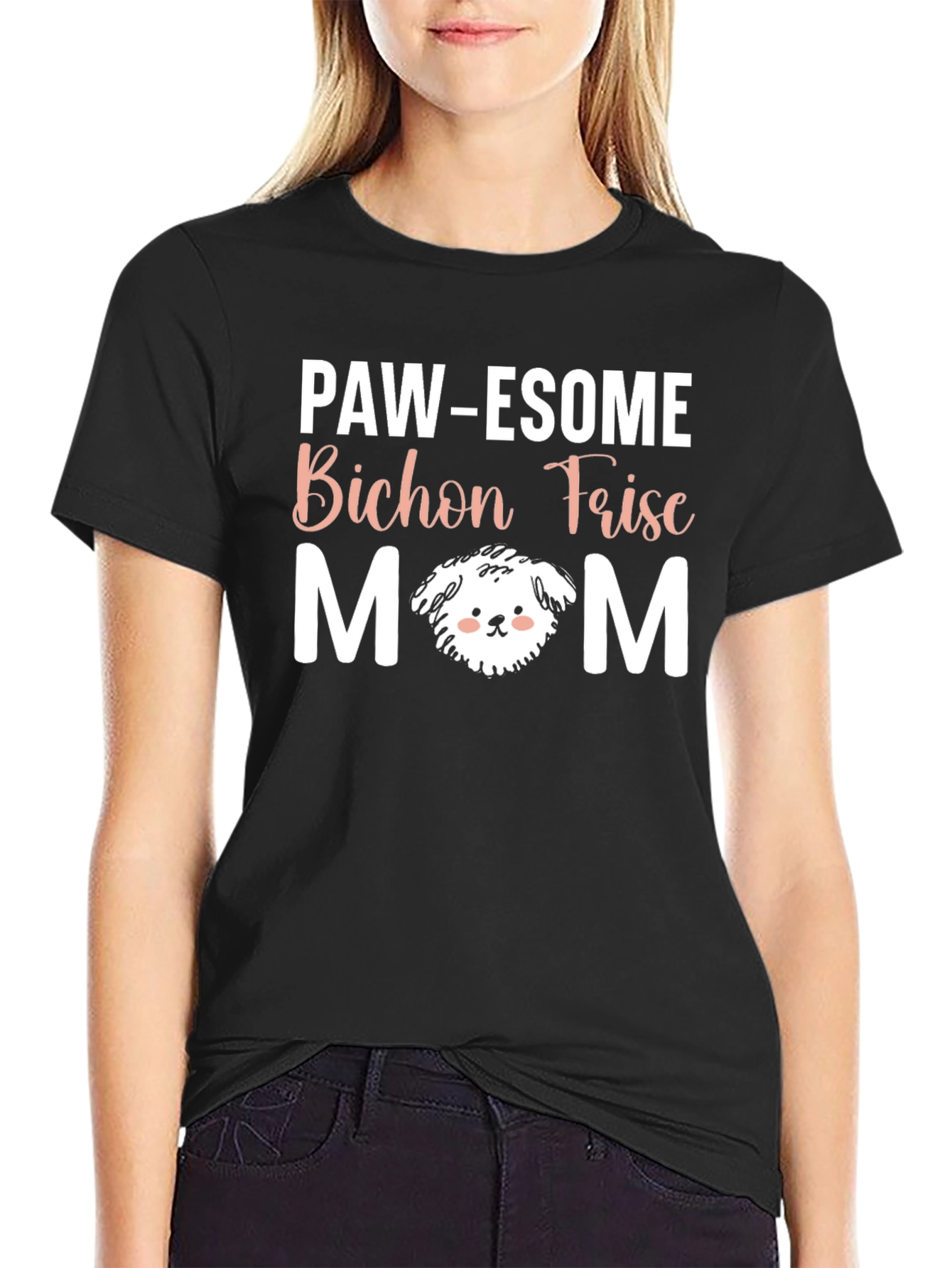 Paw-Esome Bichon Frise Mom T-Shirt