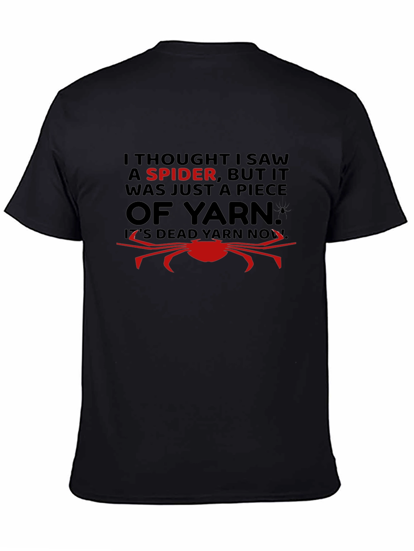 Funny Spider Yarn Graphic T-Shirt