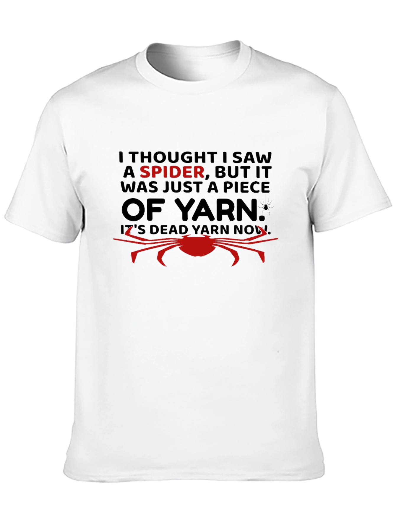 Funny Spider Yarn Graphic T-Shirt