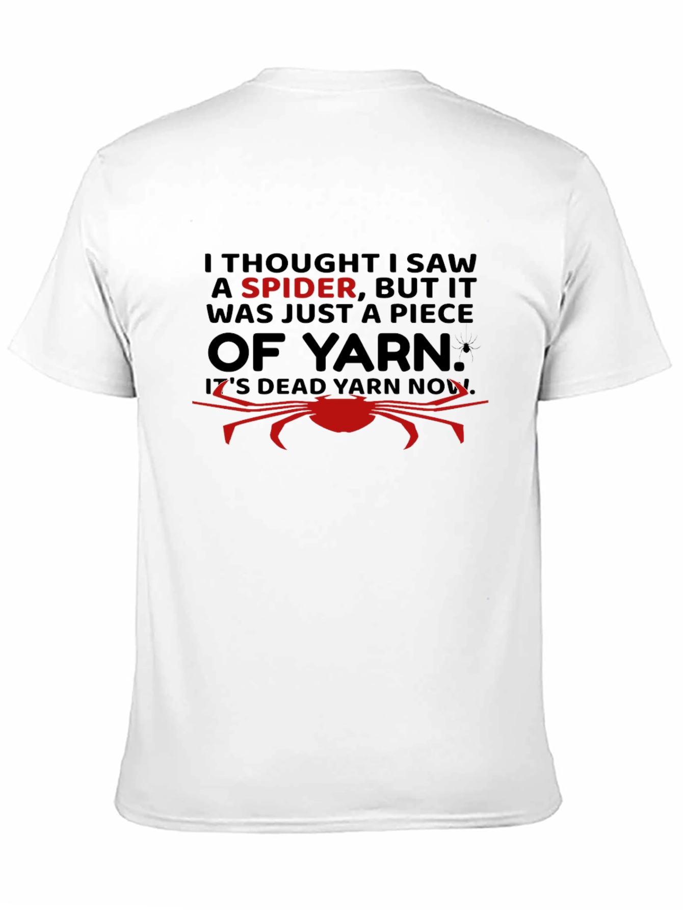 Funny Spider Yarn Graphic T-Shirt