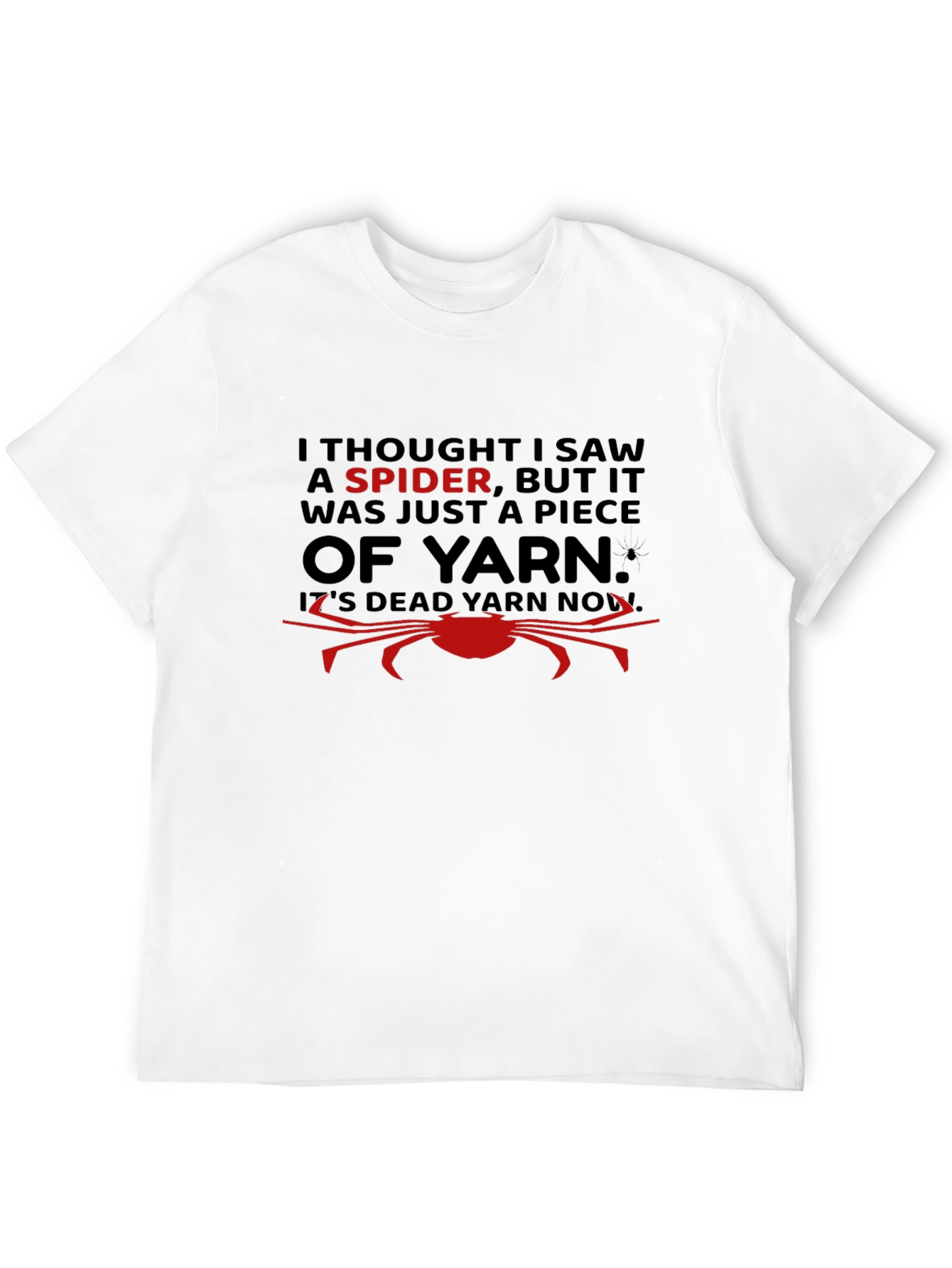 Funny Spider Yarn Graphic T-Shirt