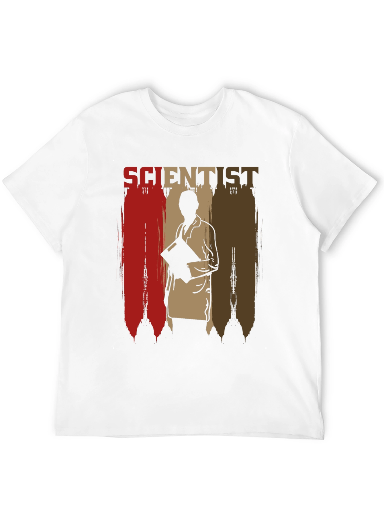 Scientist Graphic Print Mens Black T-Shirt