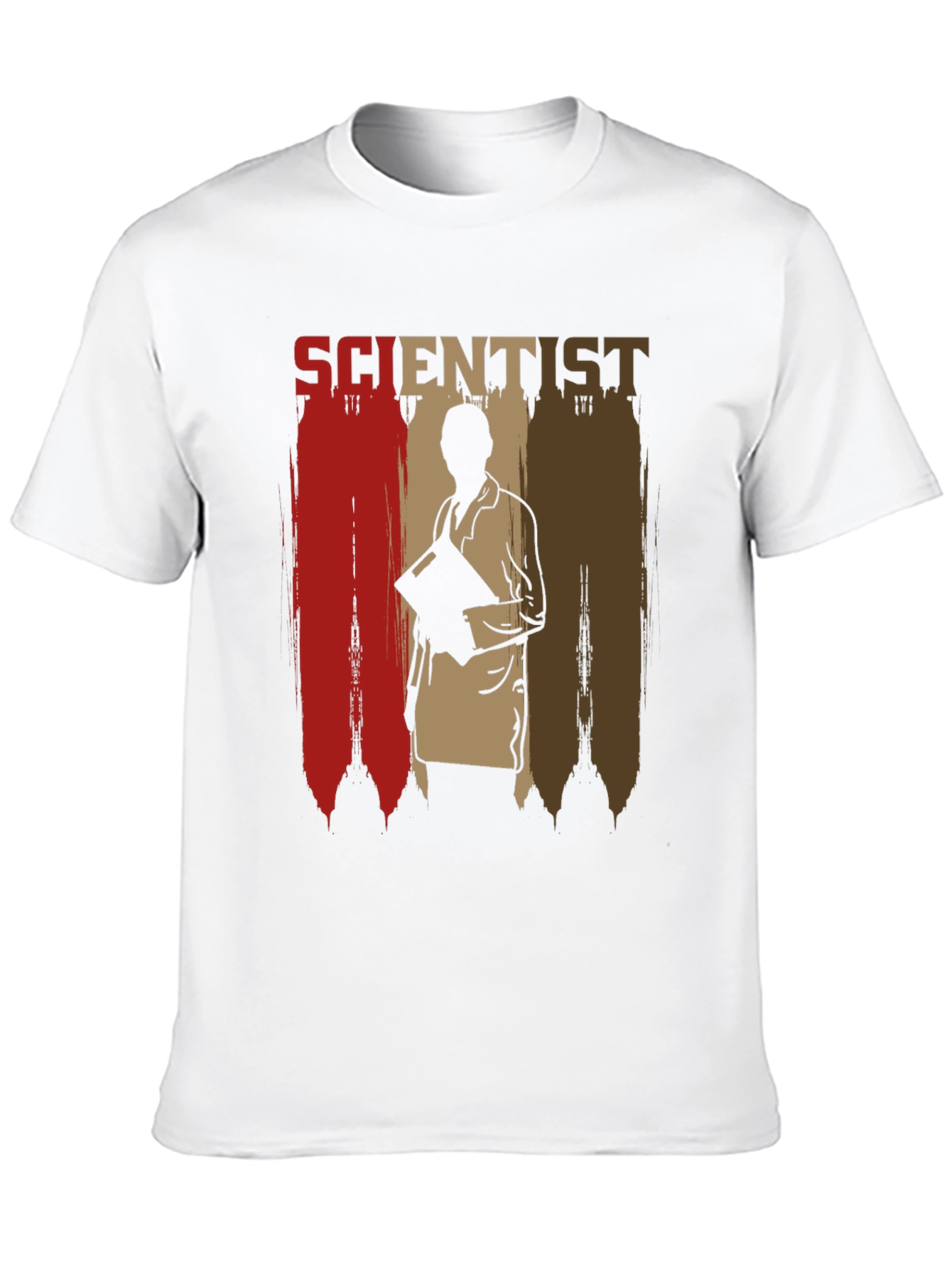 Scientist Graphic Print Mens Black T-Shirt