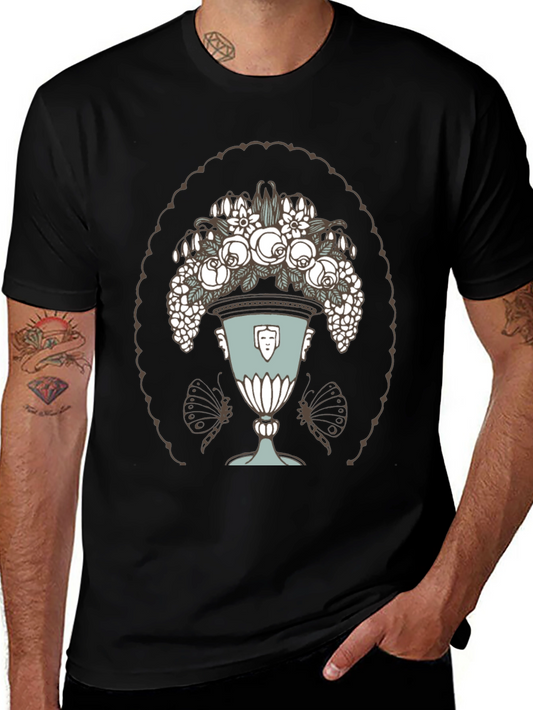 Floral Vase Graphic T-Shirt