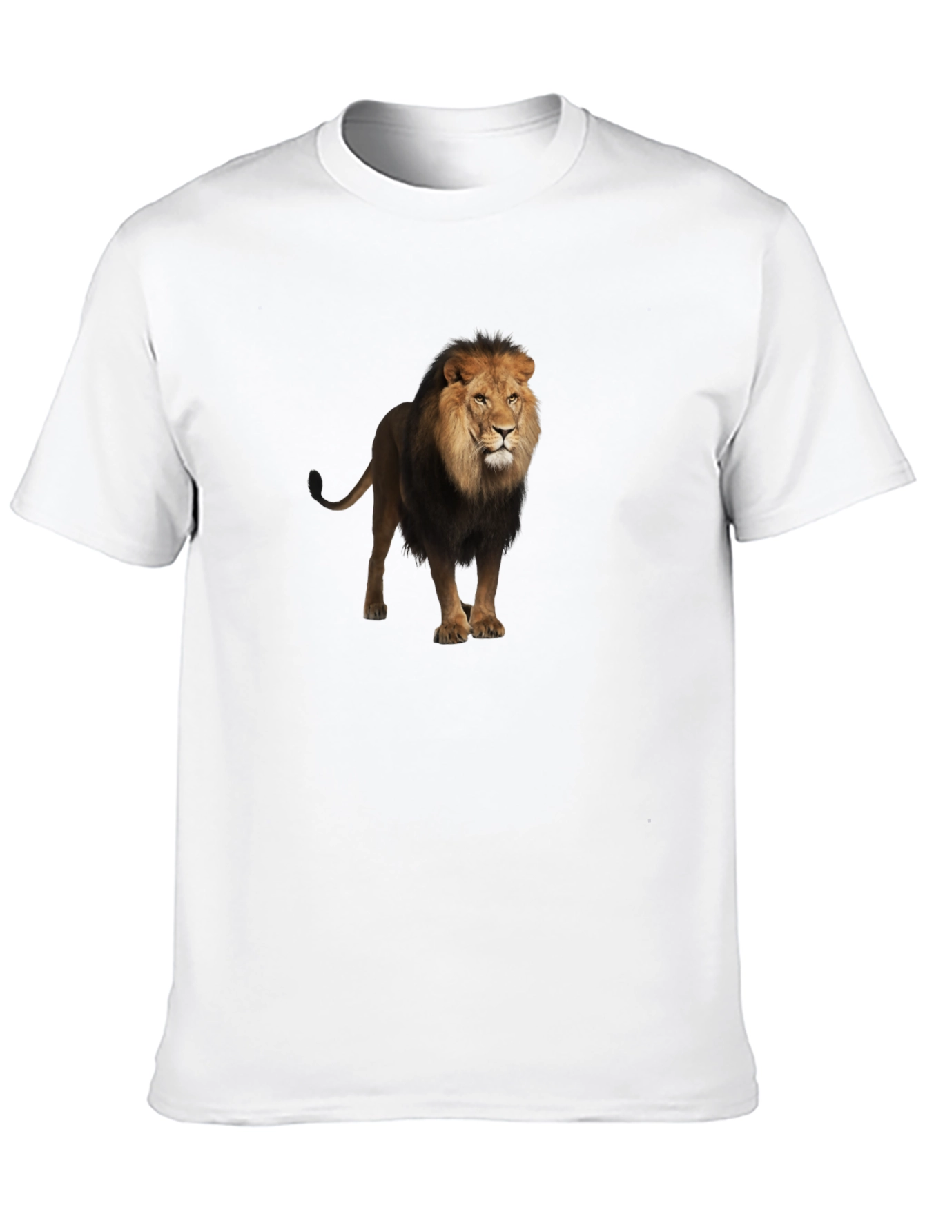 Lion Graphic Black T-Shirt for Men