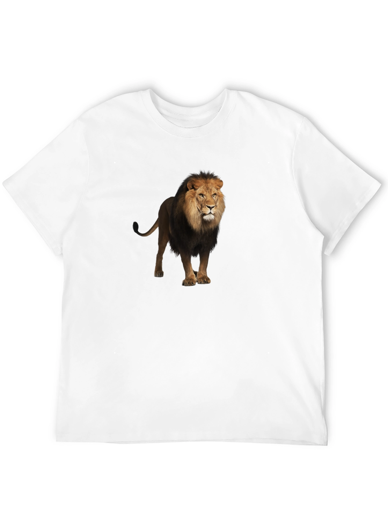 Lion Graphic Black T-Shirt for Men