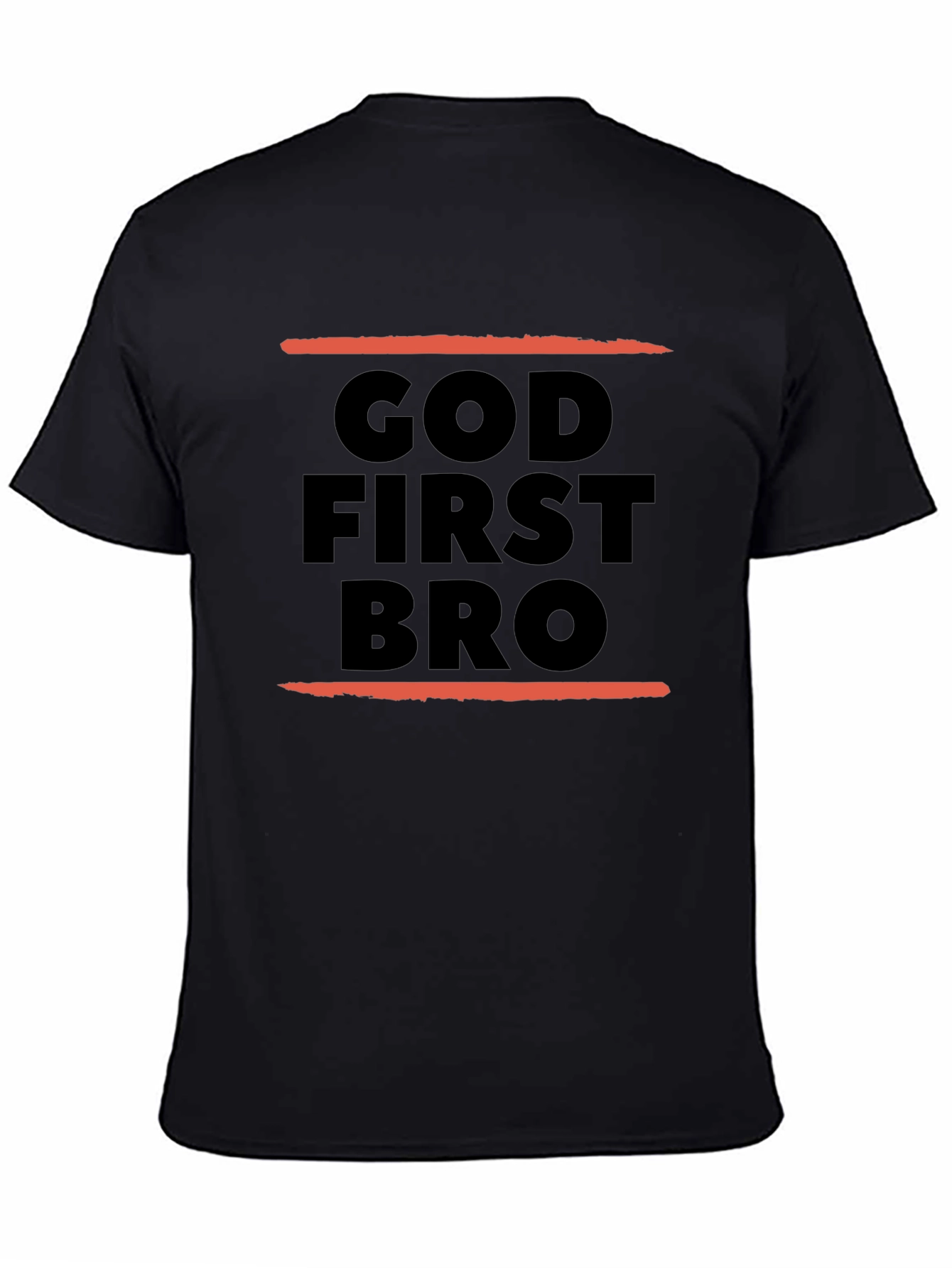 God First Bro Black Graphic Tee