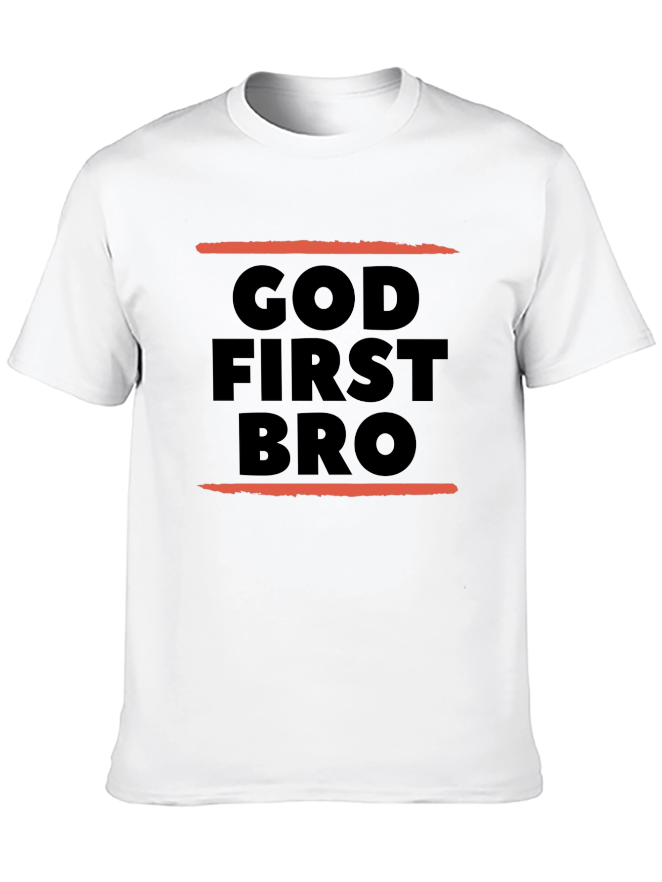 God First Bro Black Graphic Tee