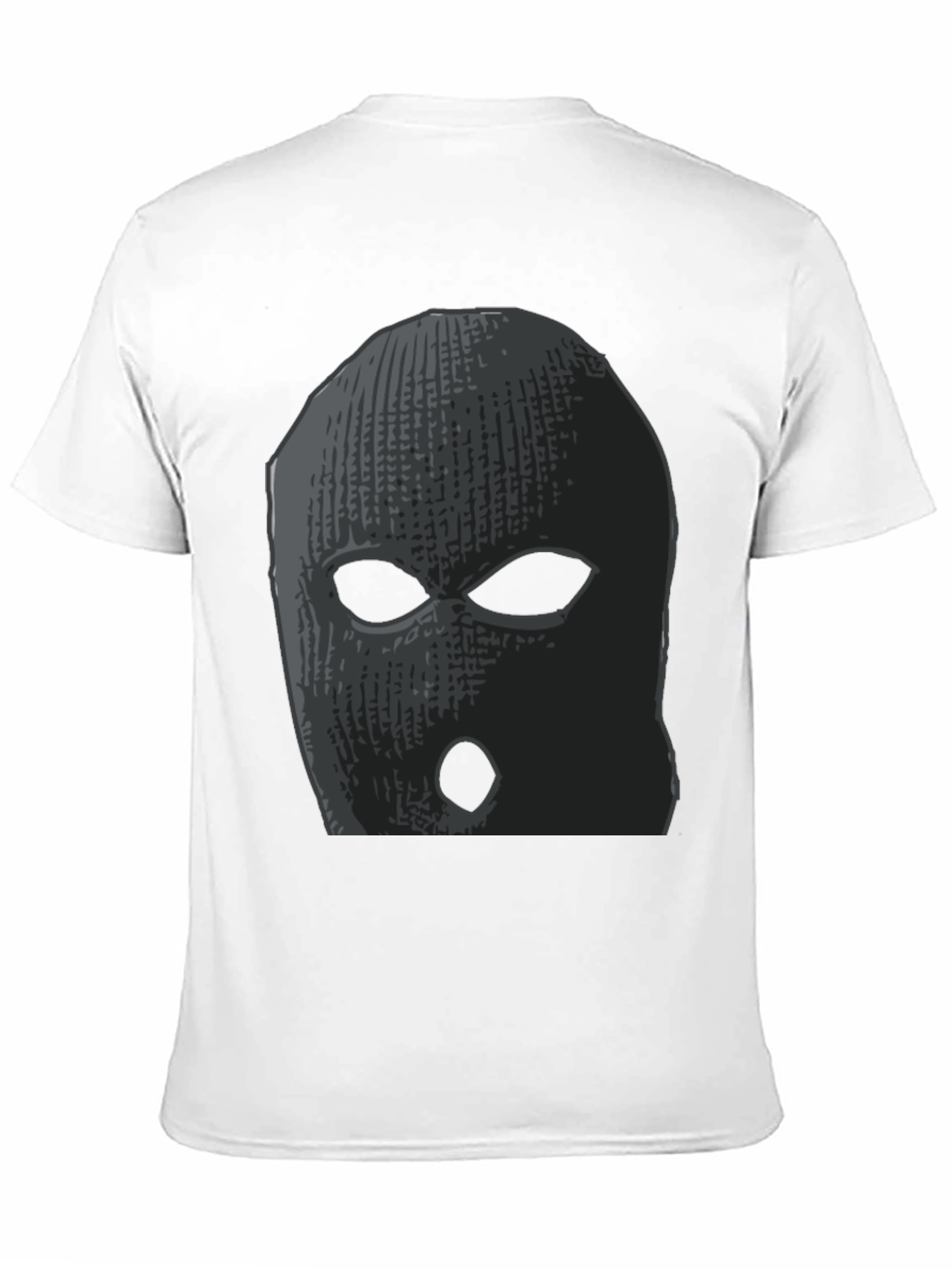 Ski Mask Graphic Tee - Black Cotton Comfort