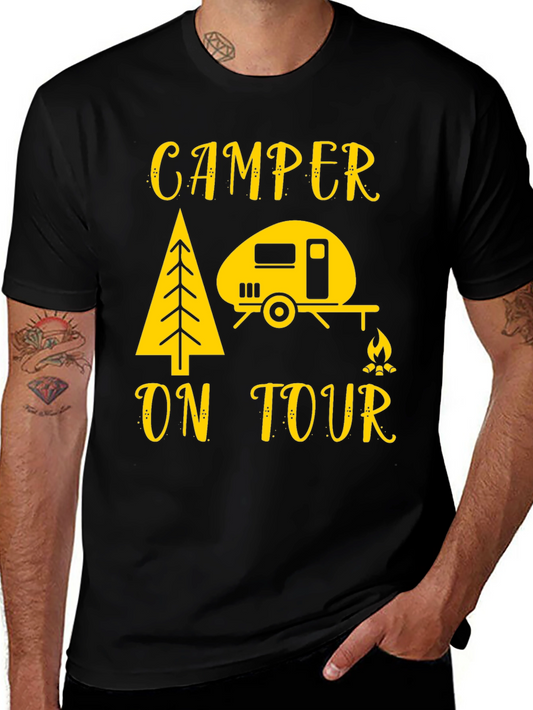 Camper On Tour T-Shirt - Camping Adventure Tee
