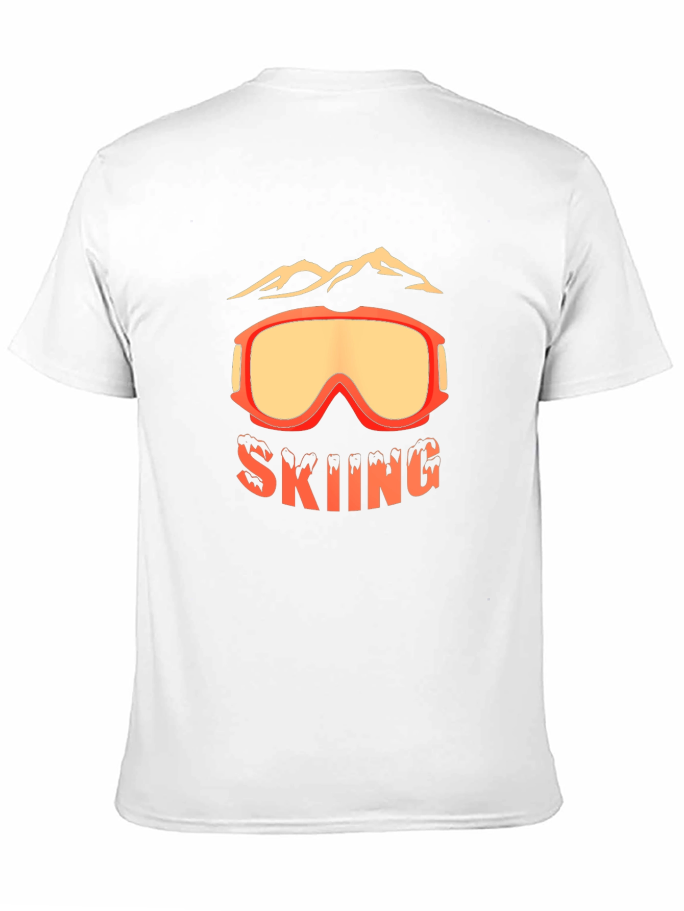 Skiing Goggles Graphic Tee - Black Cotton Blend T-Shirt