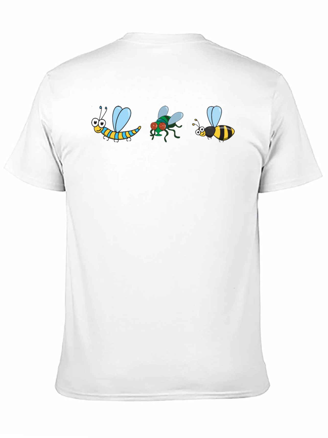 Bug Cartoon Graphic Black T-Shirt