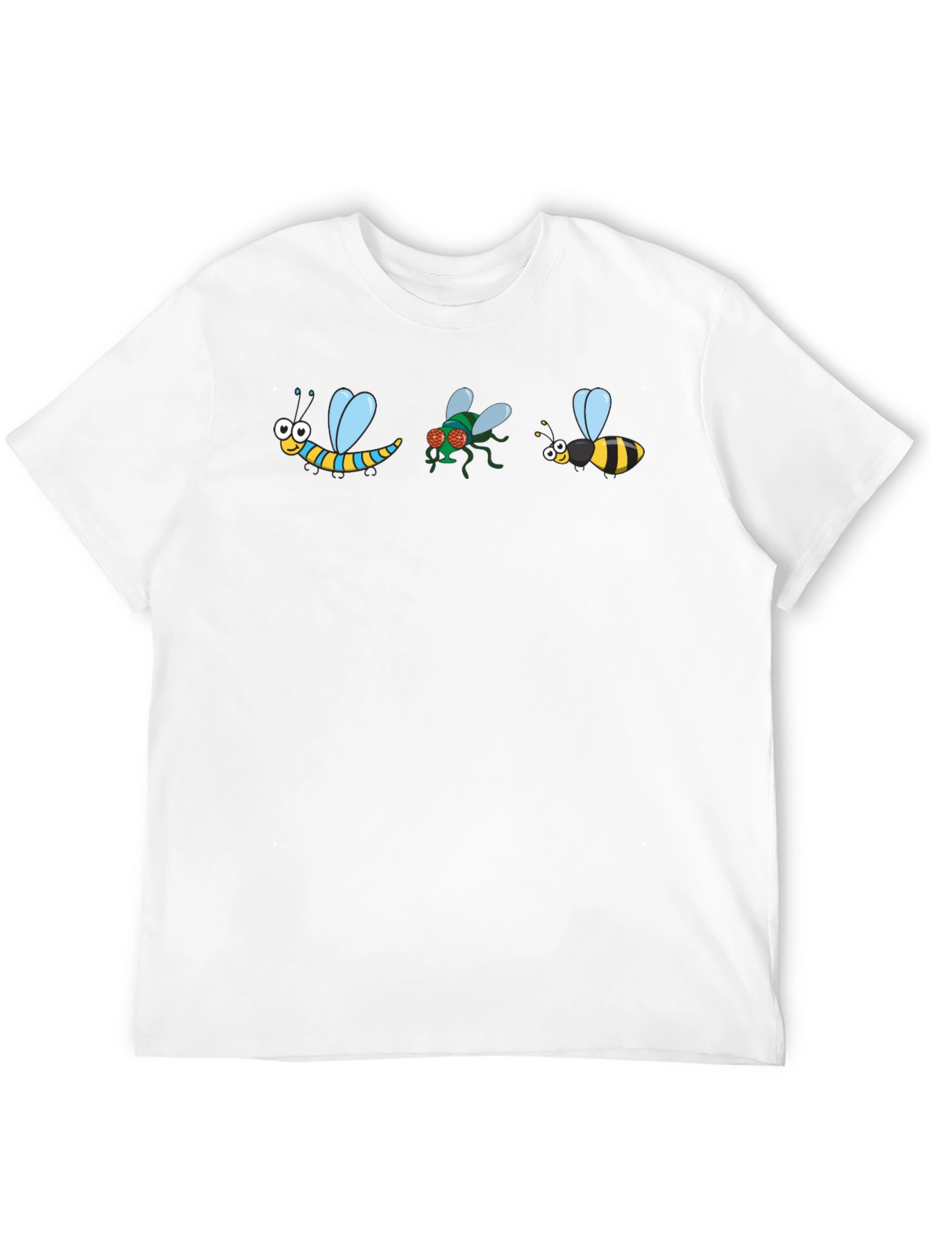 Bug Cartoon Graphic Black T-Shirt