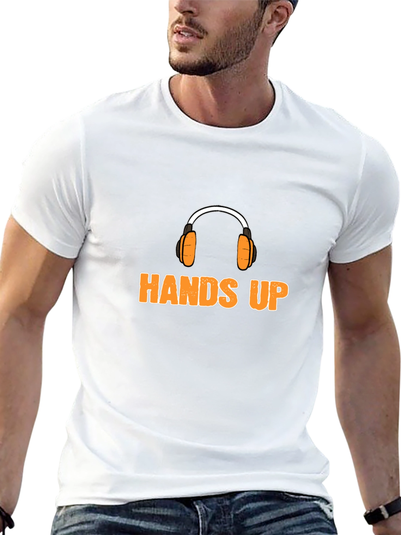 Hands Up Headphones Graphic Tee