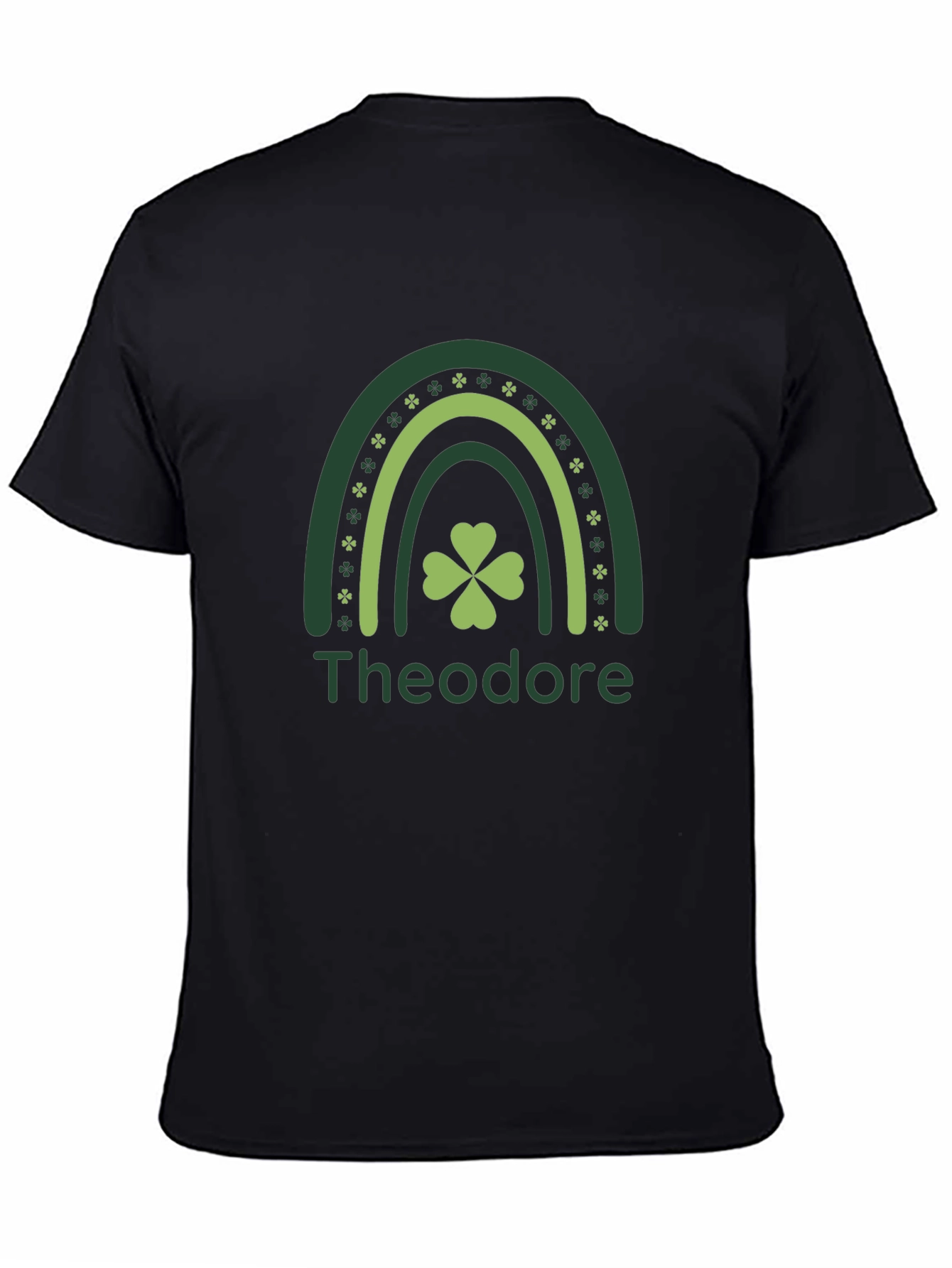 St. Patricks Day Personalized Shamrock Rainbow T-Shirt