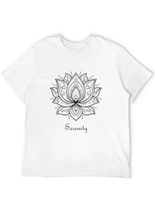 Serenity Lotus Flower Graphic T-Shirt