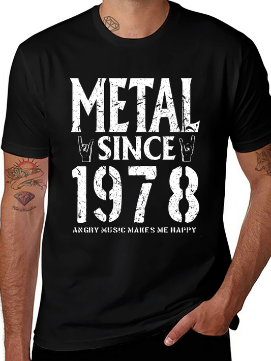 Metal Since 1978 Graphic T-Shirt - Rock Music Tee