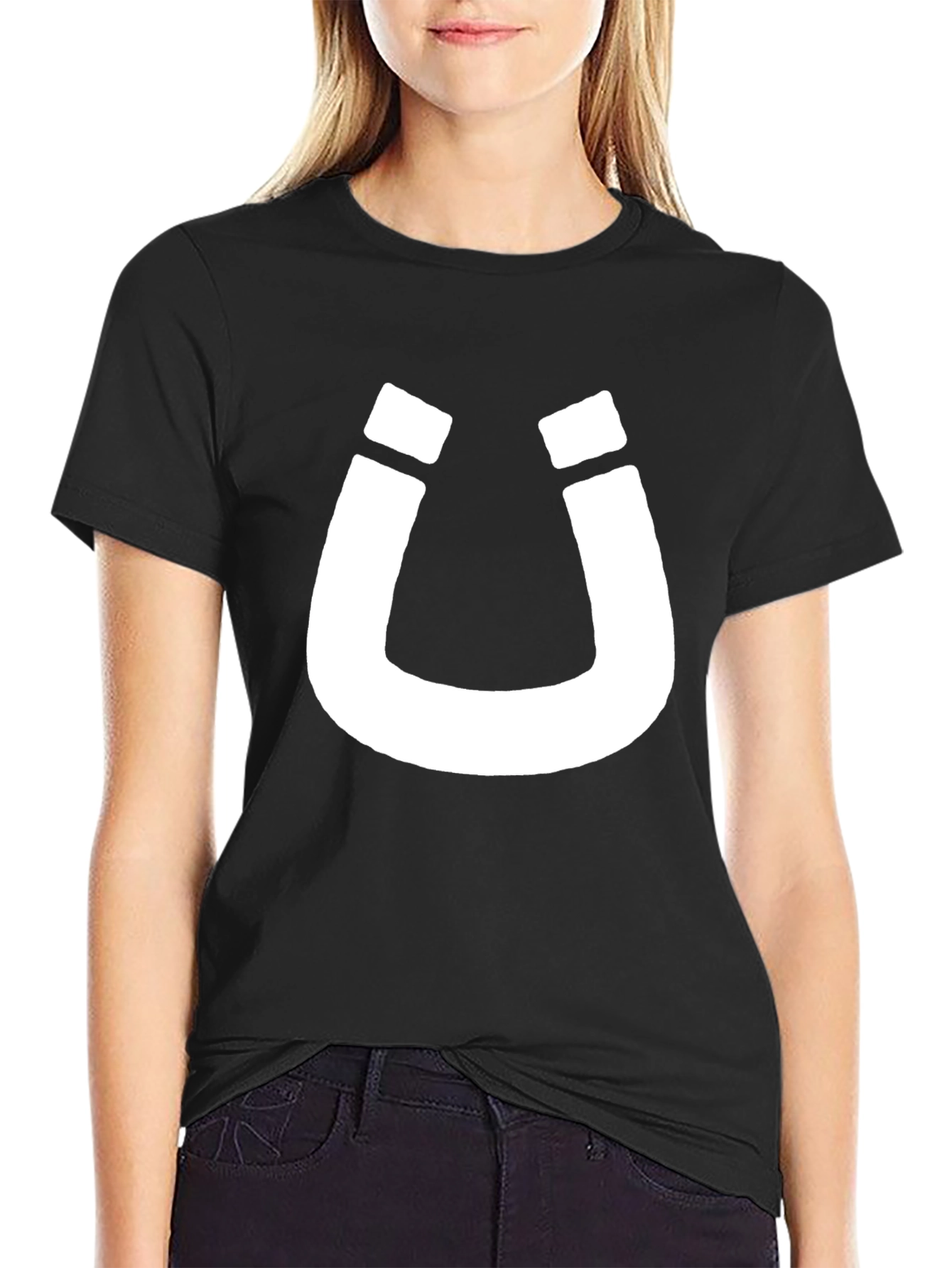 Lucky Horseshoe Graphic Tee - Mens Black T-Shirt