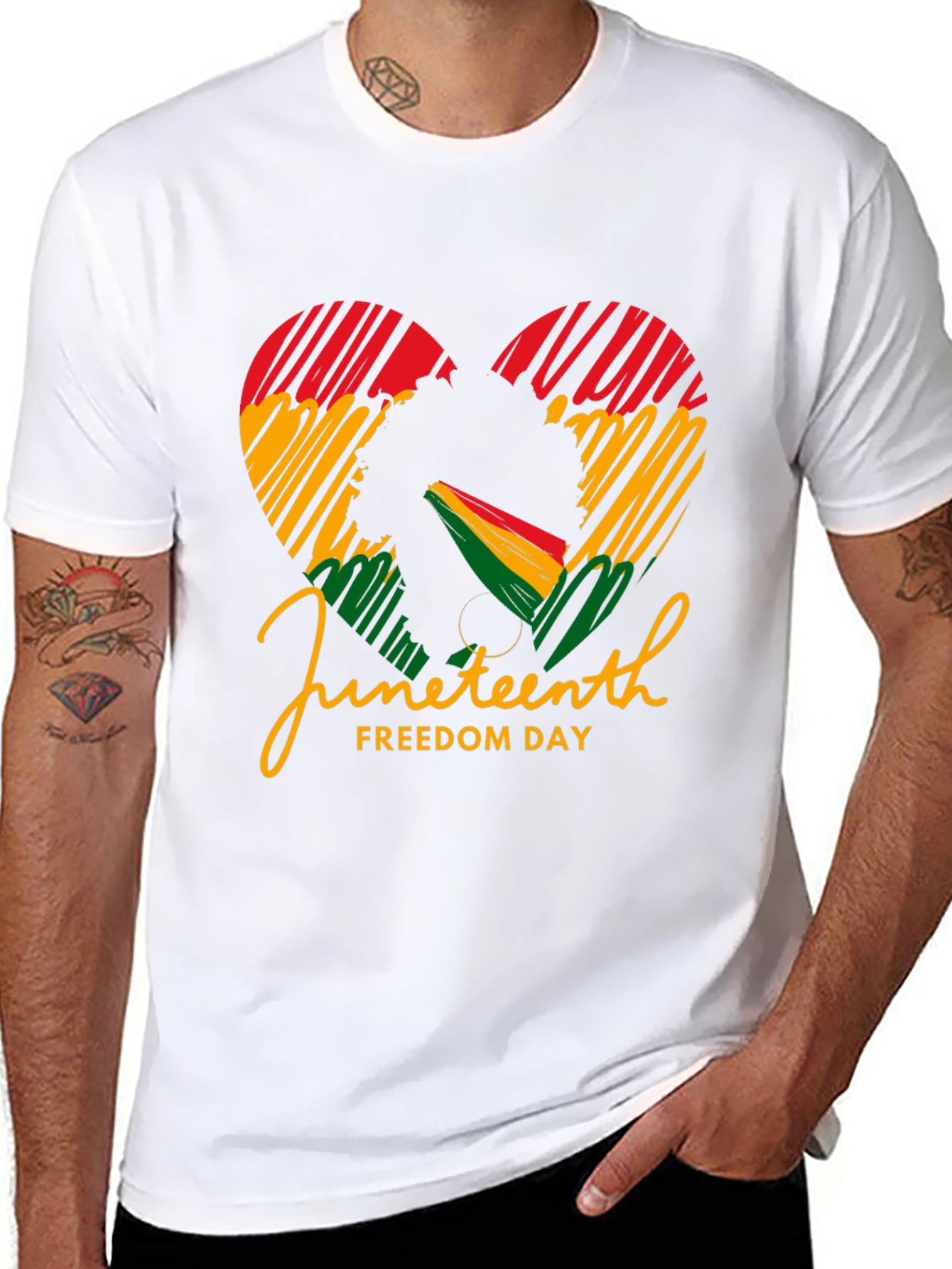 Juneteenth Freedom Day Heart Graphic Tee