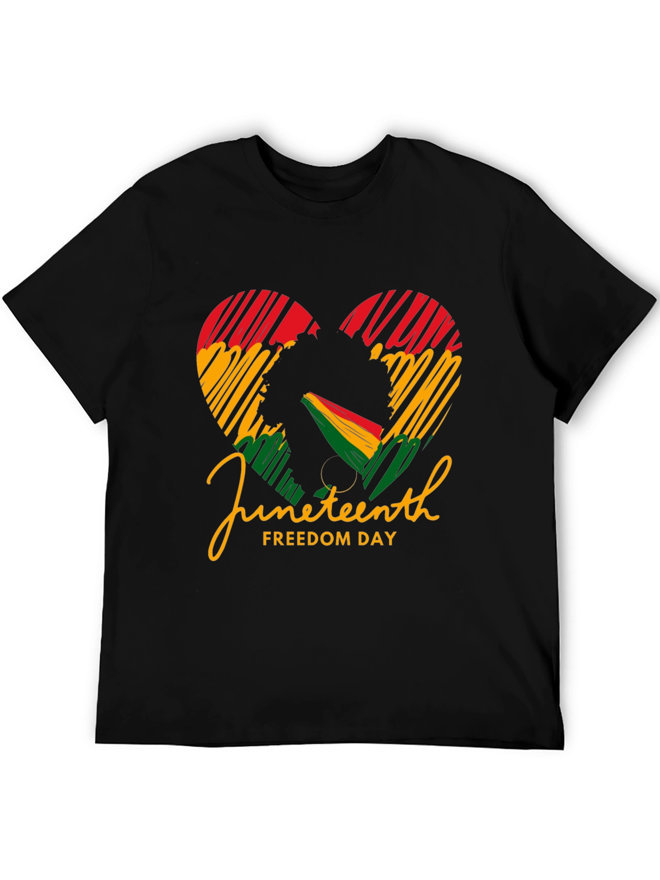 Juneteenth Freedom Day Heart Graphic Tee