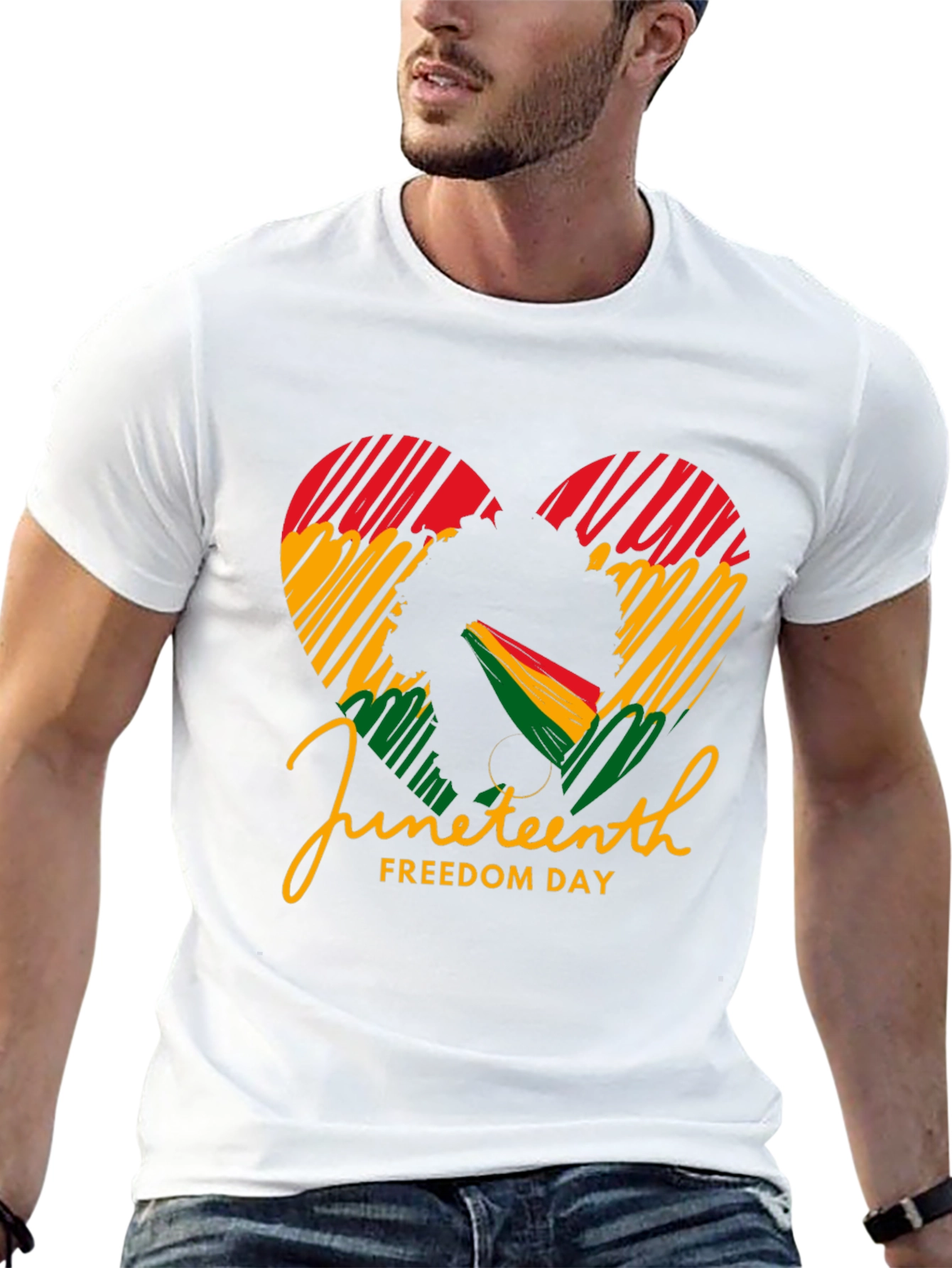 Juneteenth Freedom Day Heart Graphic Tee