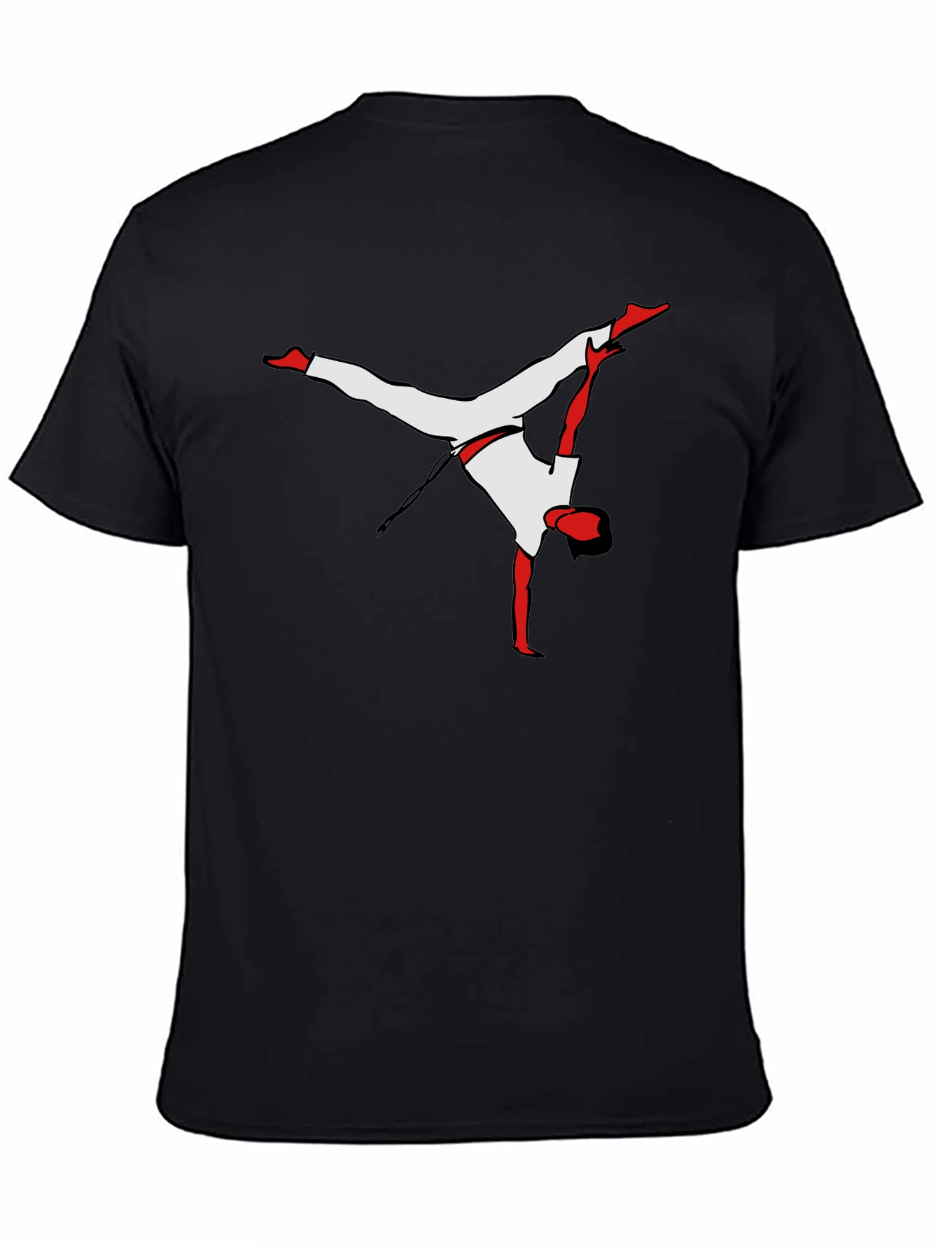 Capoeira Silhouette Black T-Shirt - Handstand Martial Arts Tee