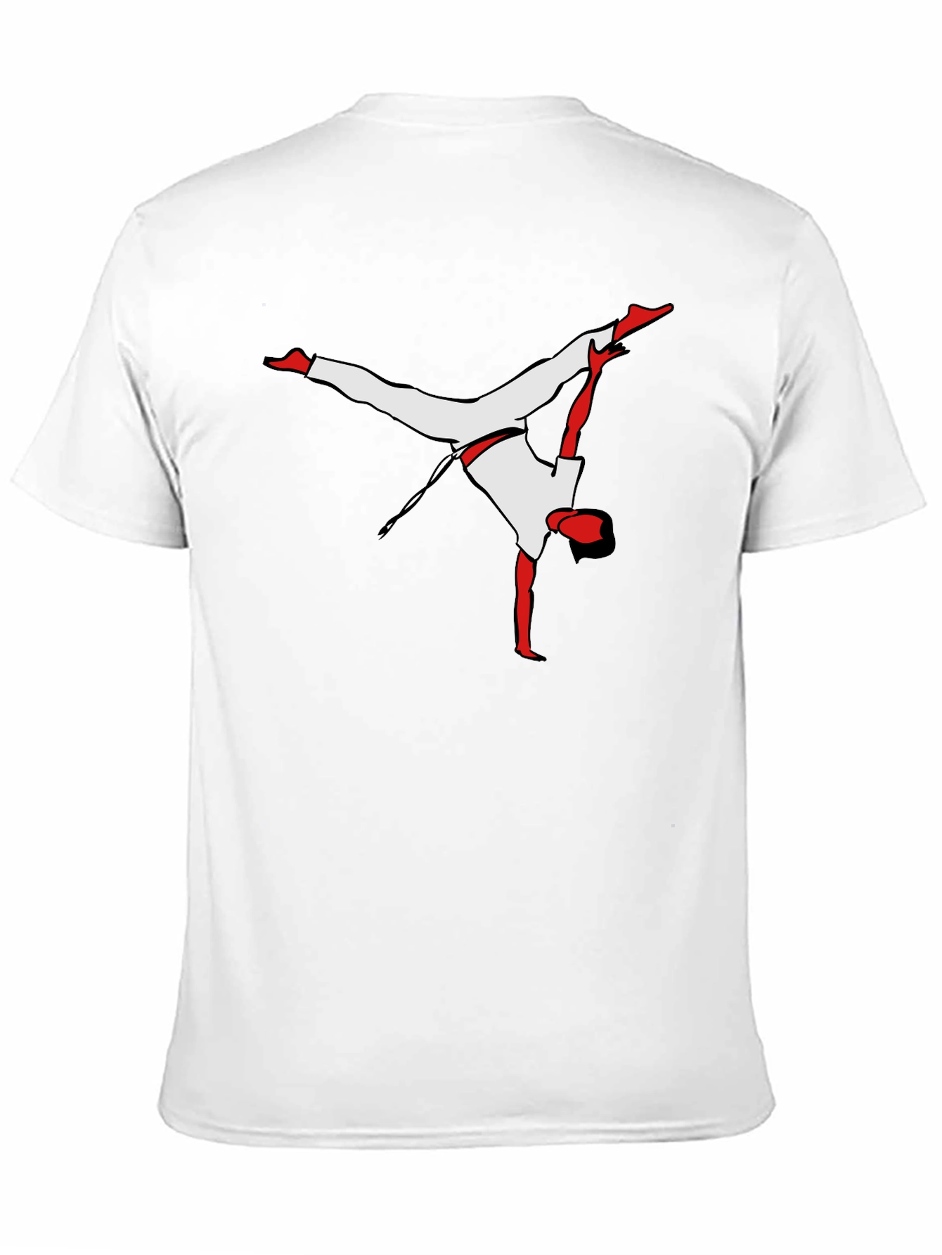 Capoeira Silhouette Black T-Shirt - Handstand Martial Arts Tee