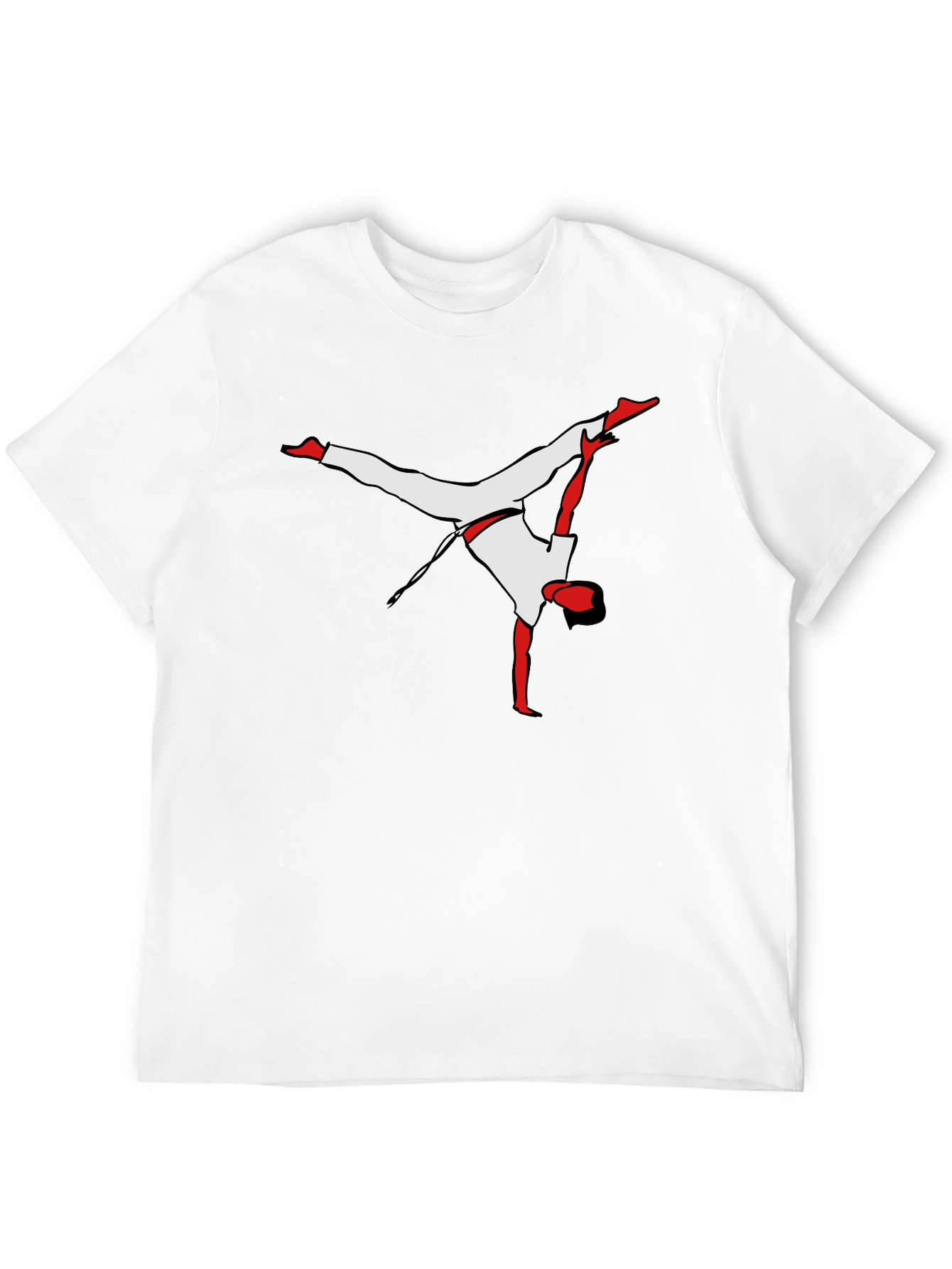 Capoeira Silhouette Black T-Shirt - Handstand Martial Arts Tee