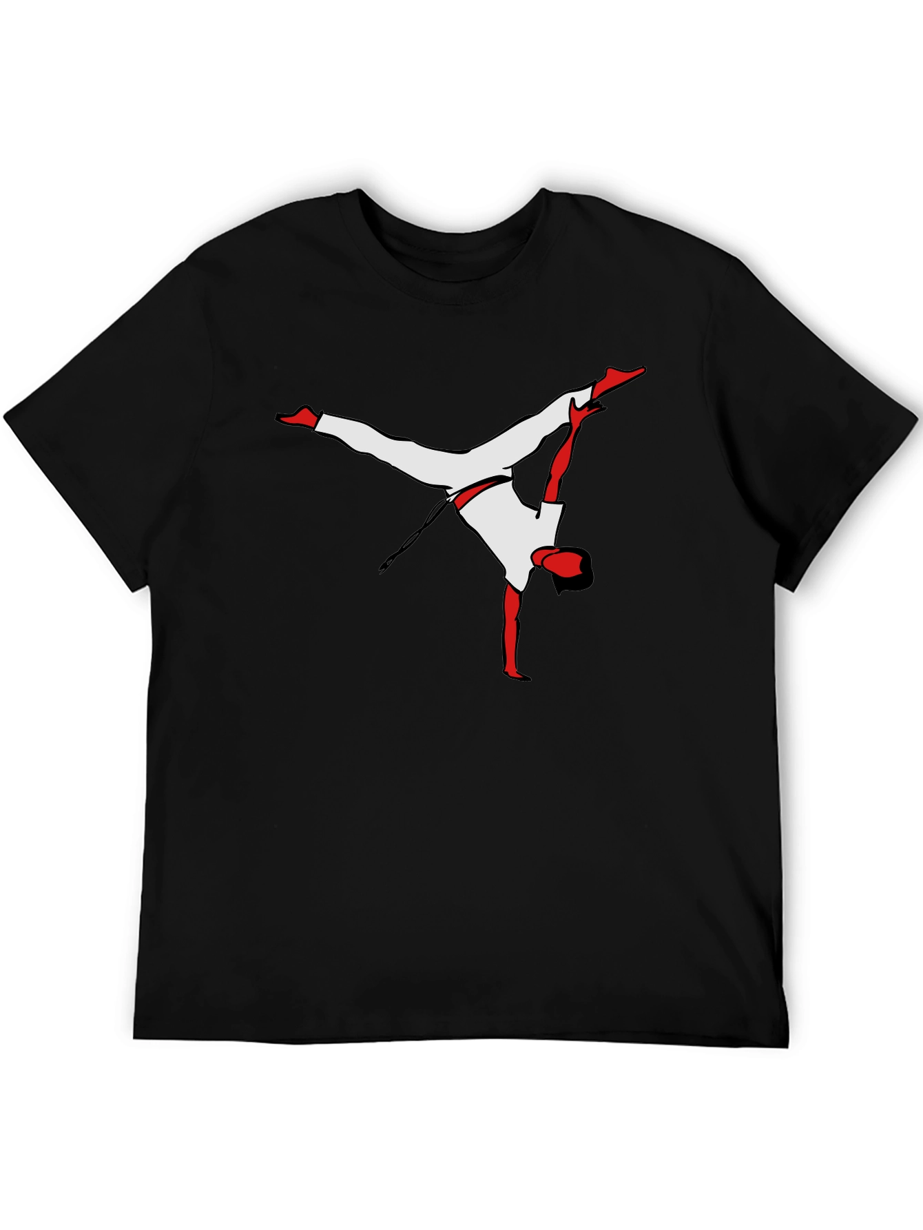 Capoeira Silhouette Black T-Shirt - Handstand Martial Arts Tee