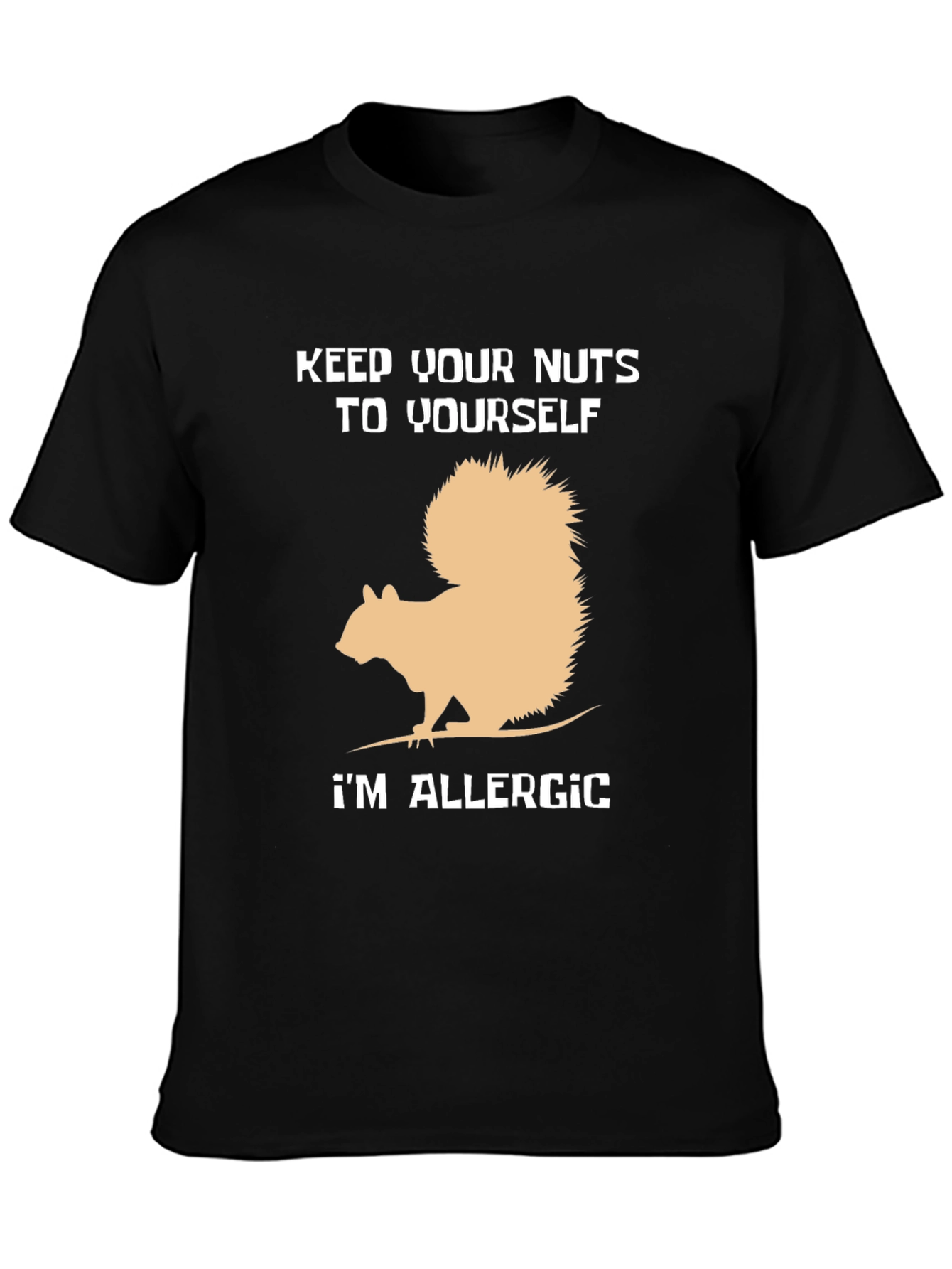 Funny Allergic to Nuts Graphic Tee