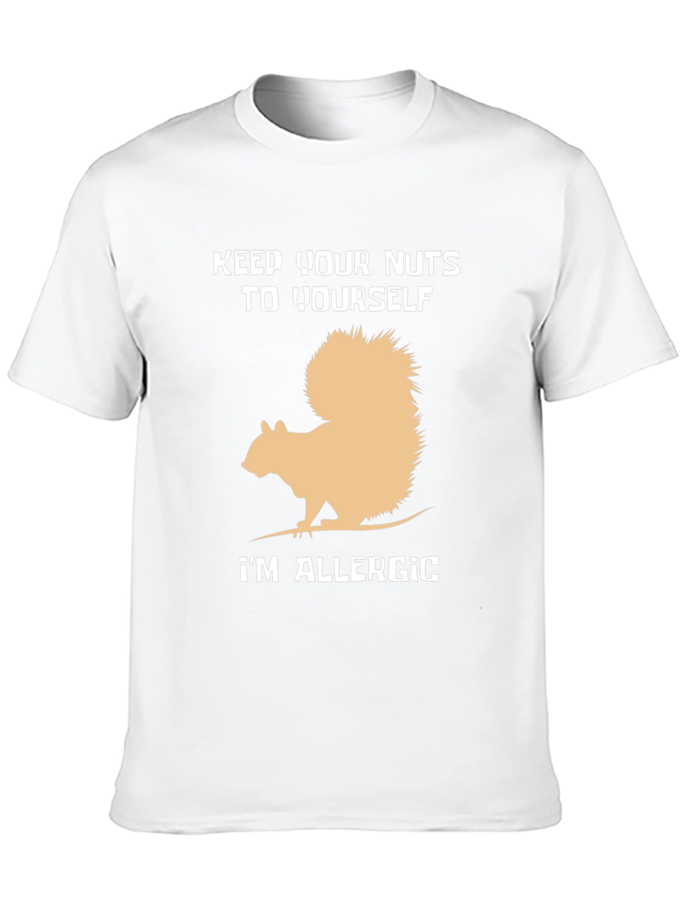 Funny Allergic to Nuts Graphic Tee