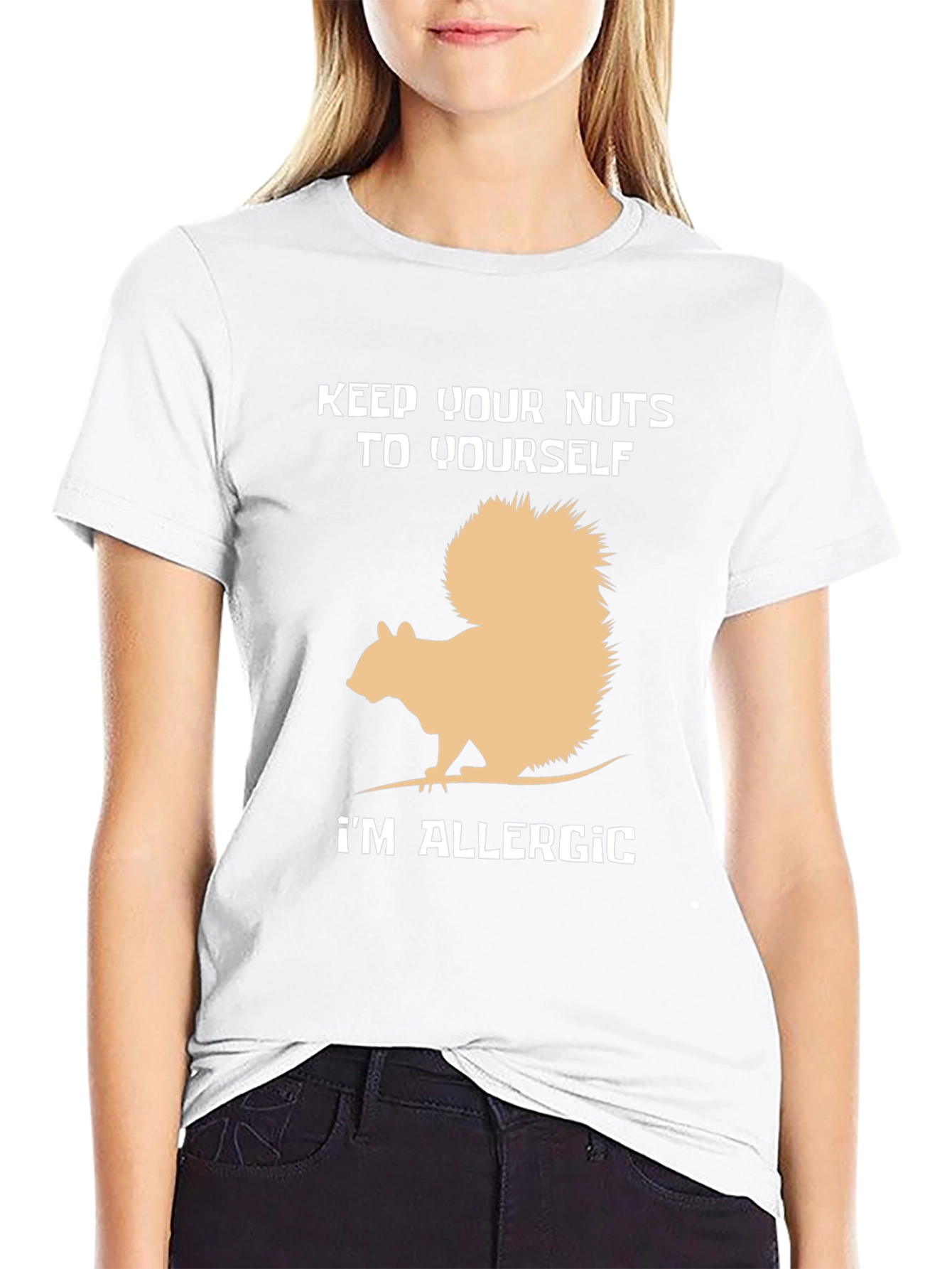 Funny Allergic to Nuts Graphic Tee